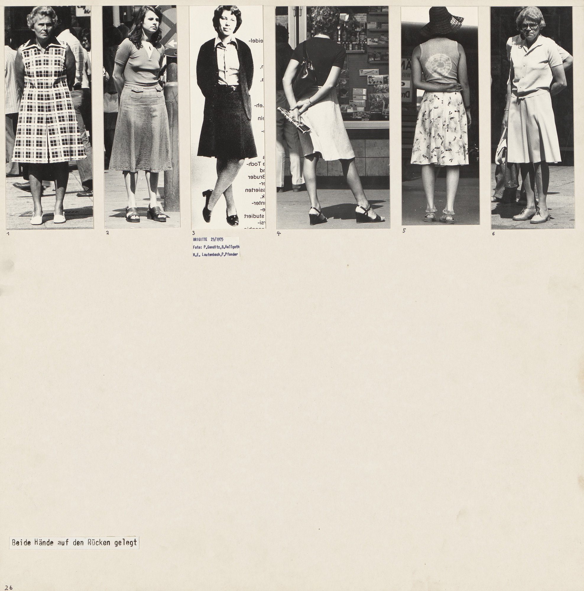 Marianne Wex. Panel from Let's Take Back Our Space: 'Female' and 'Male' Body Language as a Result of Patriarchal Structures