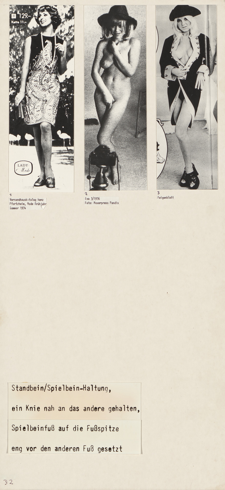Marianne Wex. Panel from Let's Take Back Our Space: 'Female' and 'Male' Body Language as a Result of Patriarchal Structures