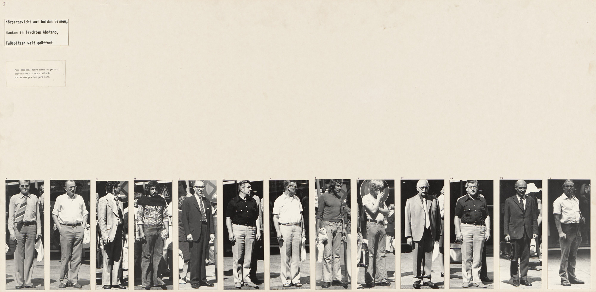 Marianne Wex. Panel from Let's Take Back Our Space: 'Female' and 'Male' Body Language as a Result of Patriarchal Structures