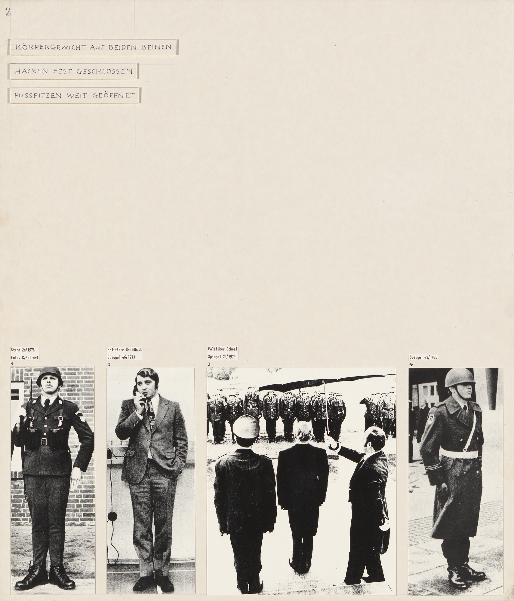 Marianne Wex. Panel from Let's Take Back Our Space: 'Female' and 'Male' Body Language as a Result of Patriarchal Structures