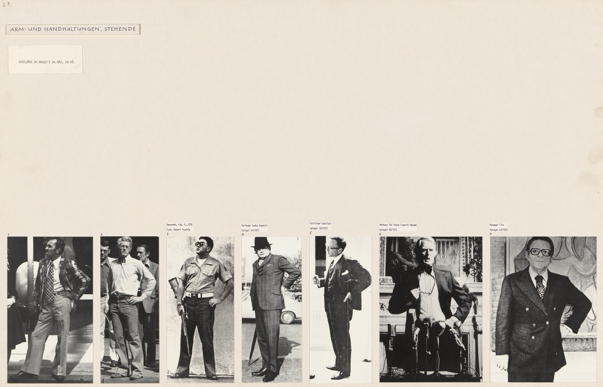 Marianne Wex. Panel from Let's Take Back Our Space: 'Female' and 'Male' Body Language as a Result of Patriarchal Structures
