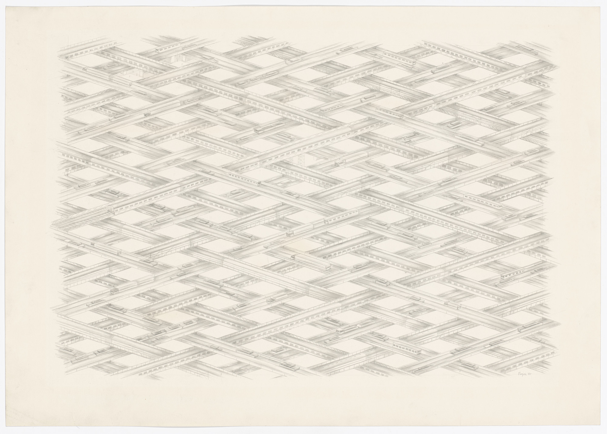 Thomas Bayrle. Street Structure (Strassenstruktur). 1975