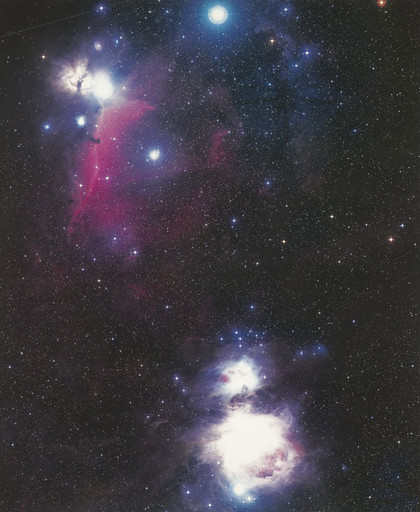 Photo and reproduction on Drawing from 'The Invisible Universe' by David Malin