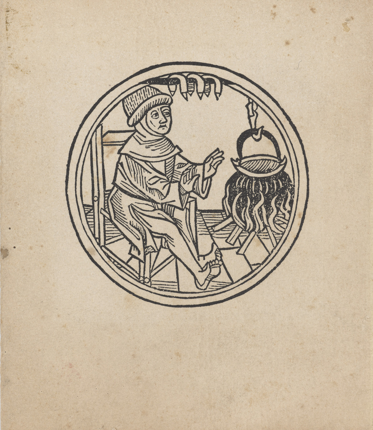 Unidentified. February from The German Calendar. c. 1484