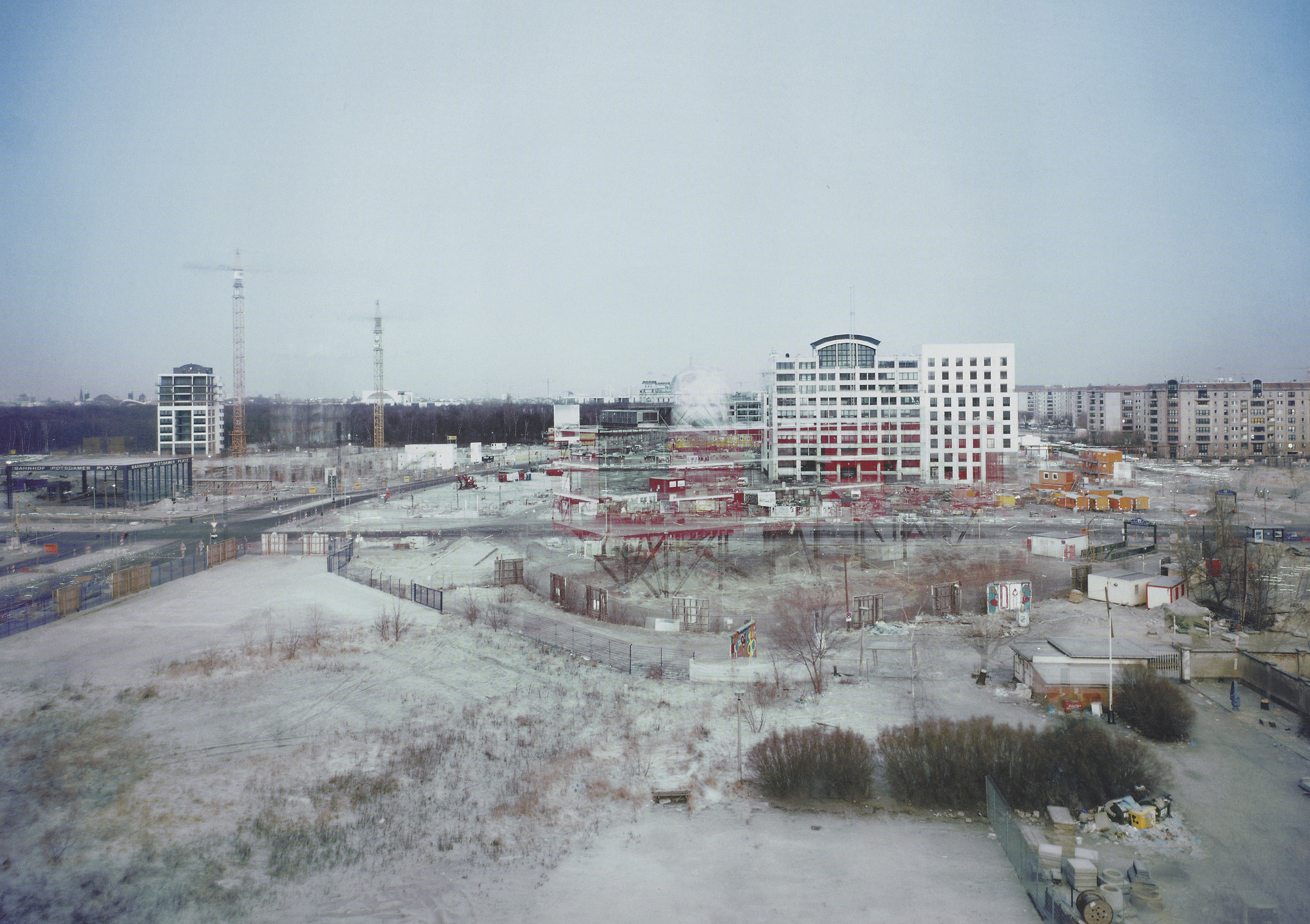 Michael Wesely. 16.1.2001-4.4.2001 Abbau Infobox, Berlin, Plate from &#39;Open Shutter&#39;. 2001