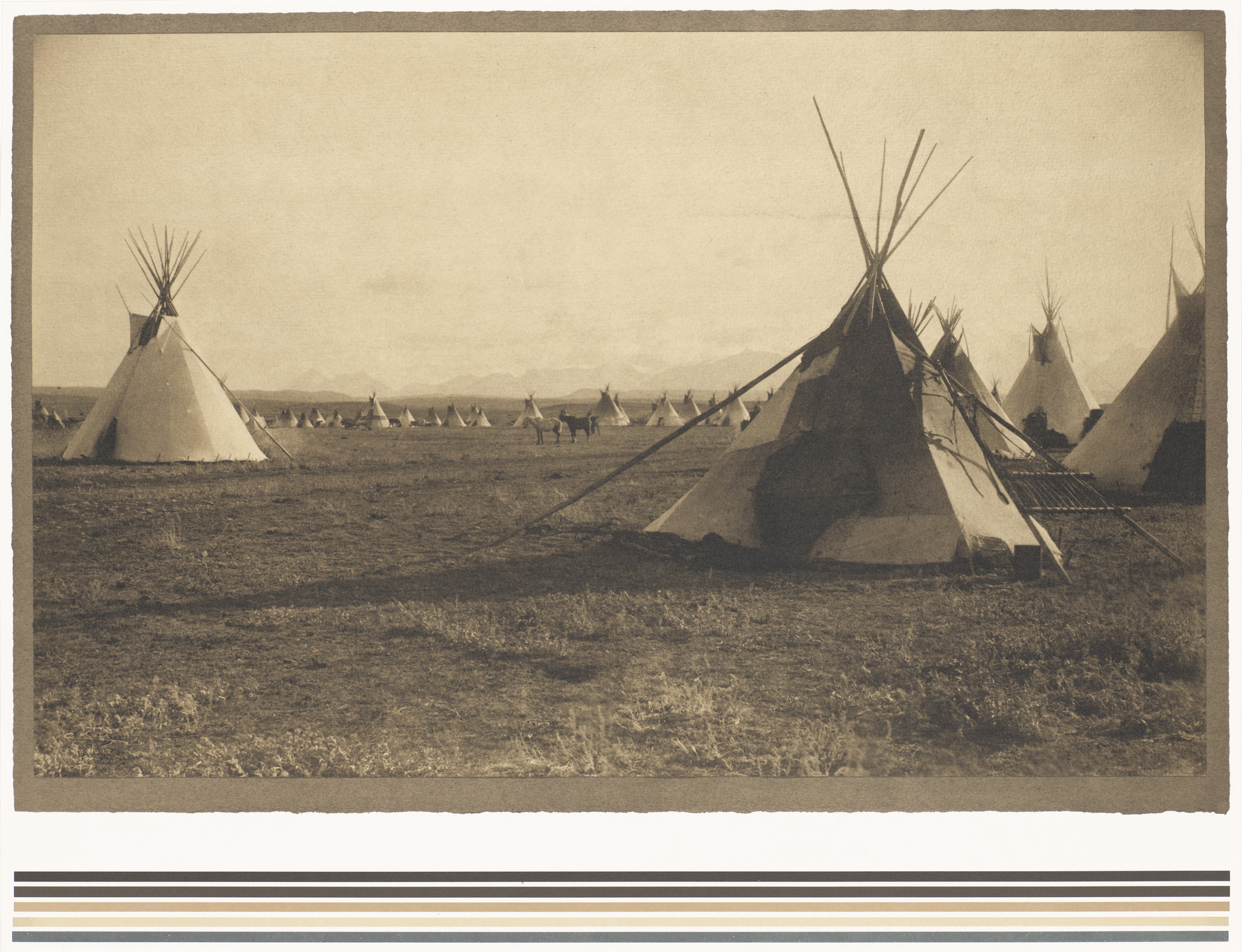 Edward Curtis. Piegan Encampment, plate 126 from Photographs from the Collection of the Gilman Paper Company. 1900