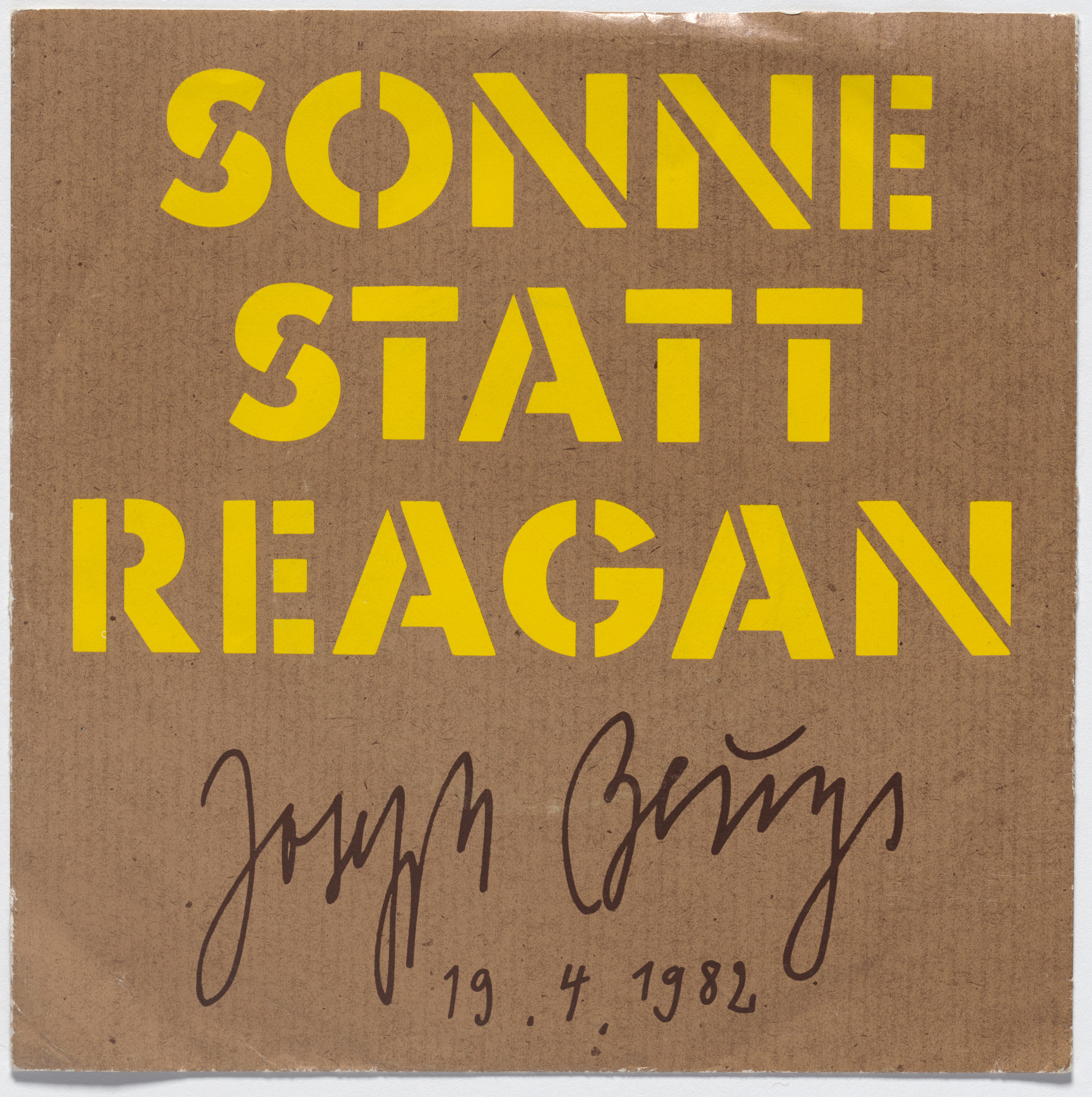Joseph Beuys. Sonne Statt Reagan