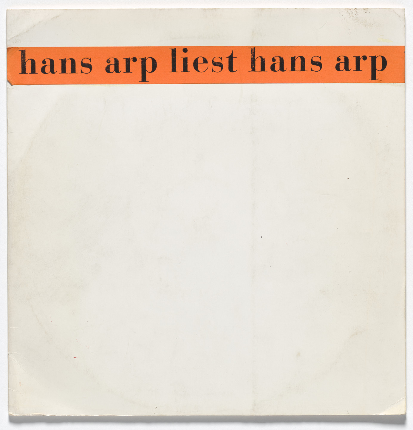 Jean (Hans) Arp. Hans Arp Liest Hans Arp. 1969