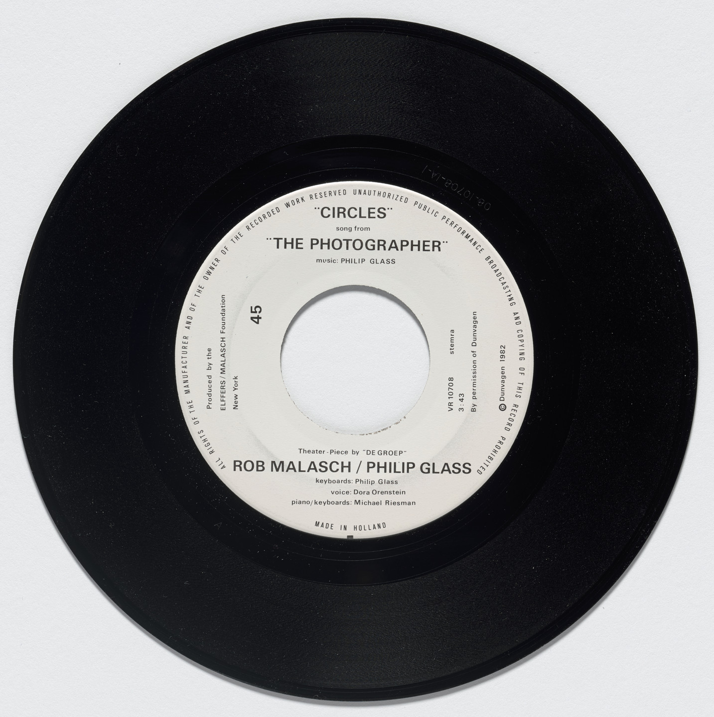 Philip Glass. Circles from The Photographer. 1982