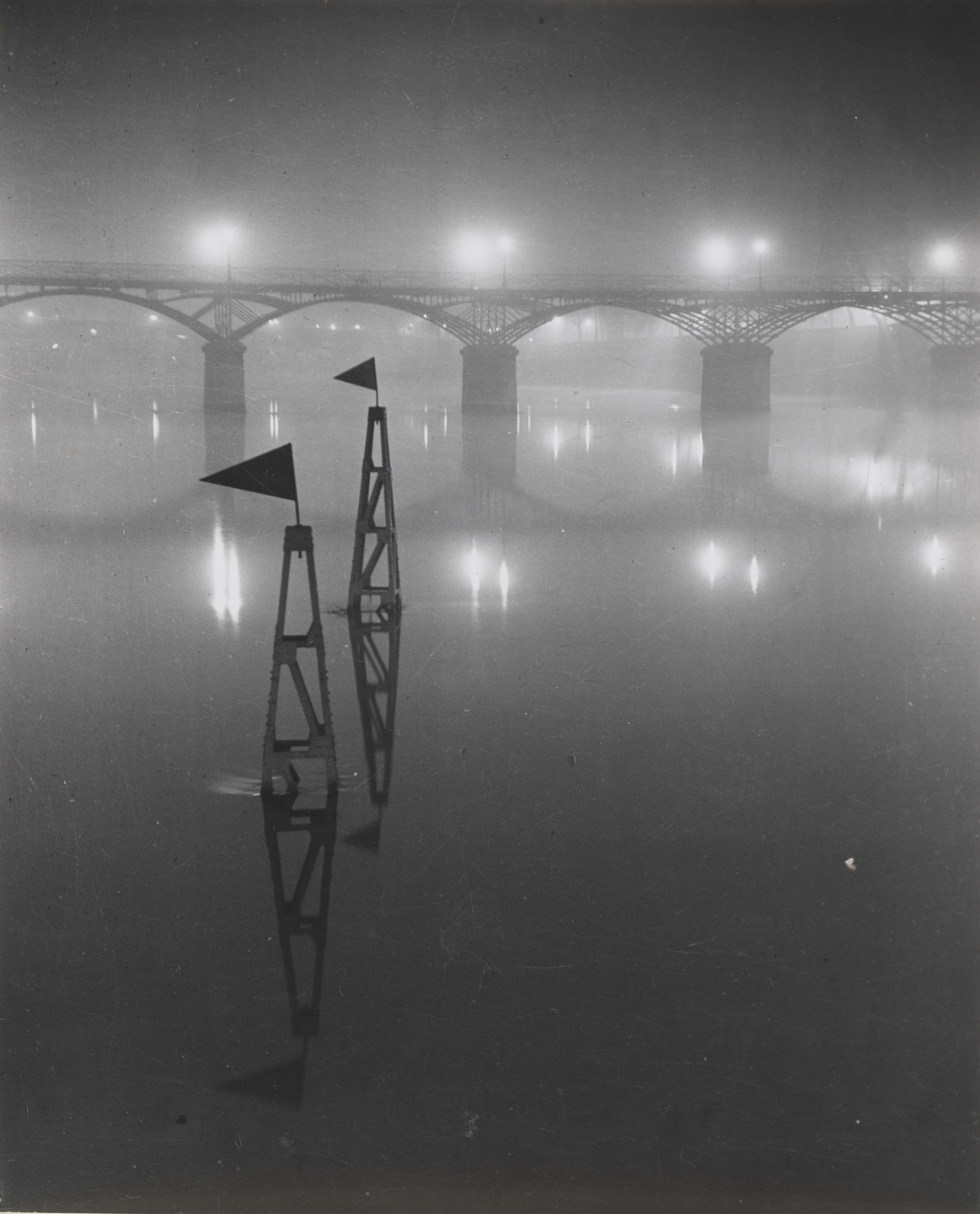 Brassai Gyula Halasz Le Pont Des Arts In The Fog Le Pont Des Arts Dans Le Brouillard 1936 Moma