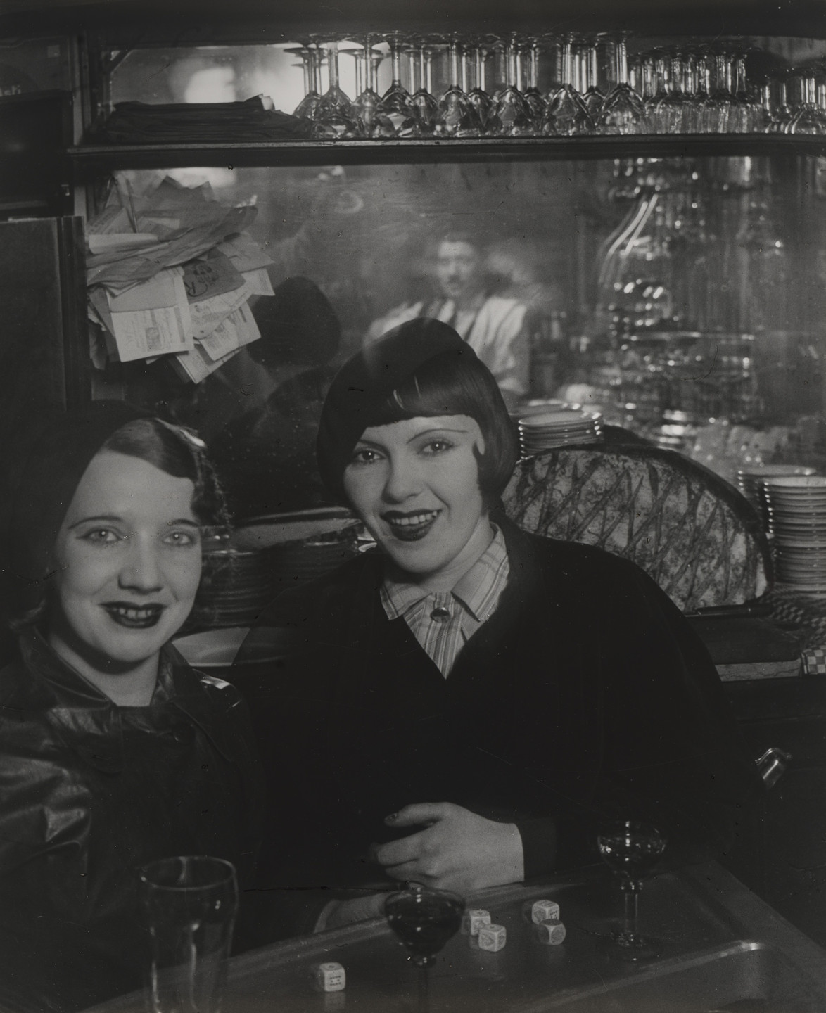 Brassaï (Gyula Halász). Two Girls in a Bar, Boulevard Rochechouart. (Deux Filles, Boulevard Rochechouart). 1932
