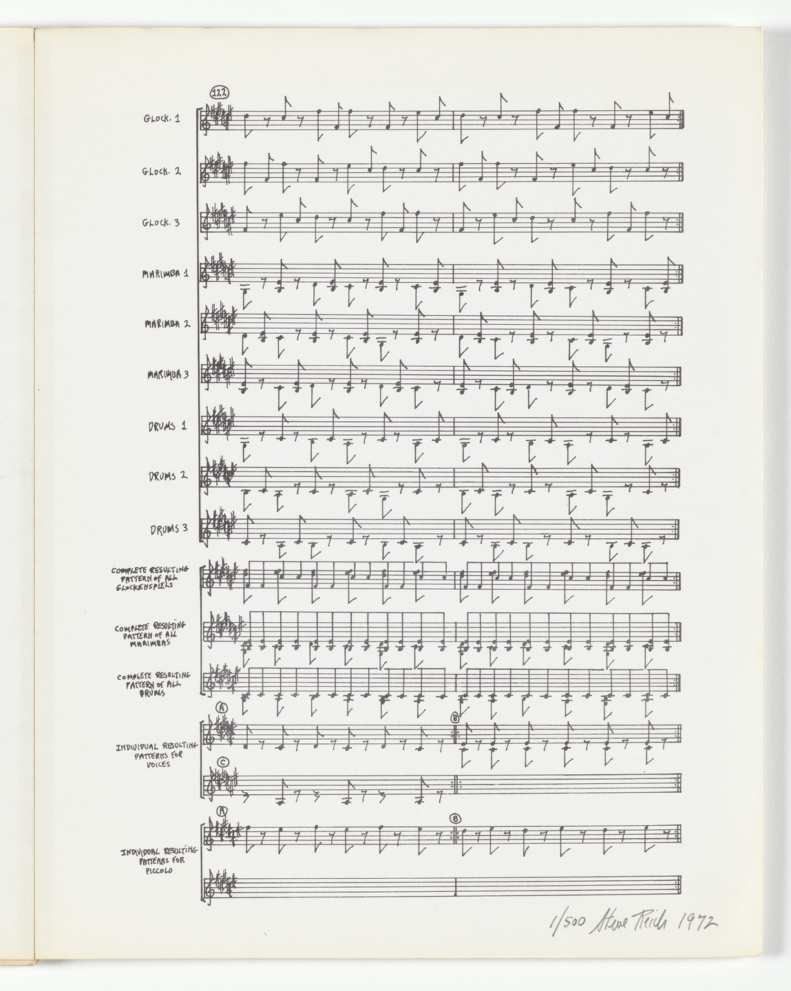 Steve Reich. Drumming. 1971