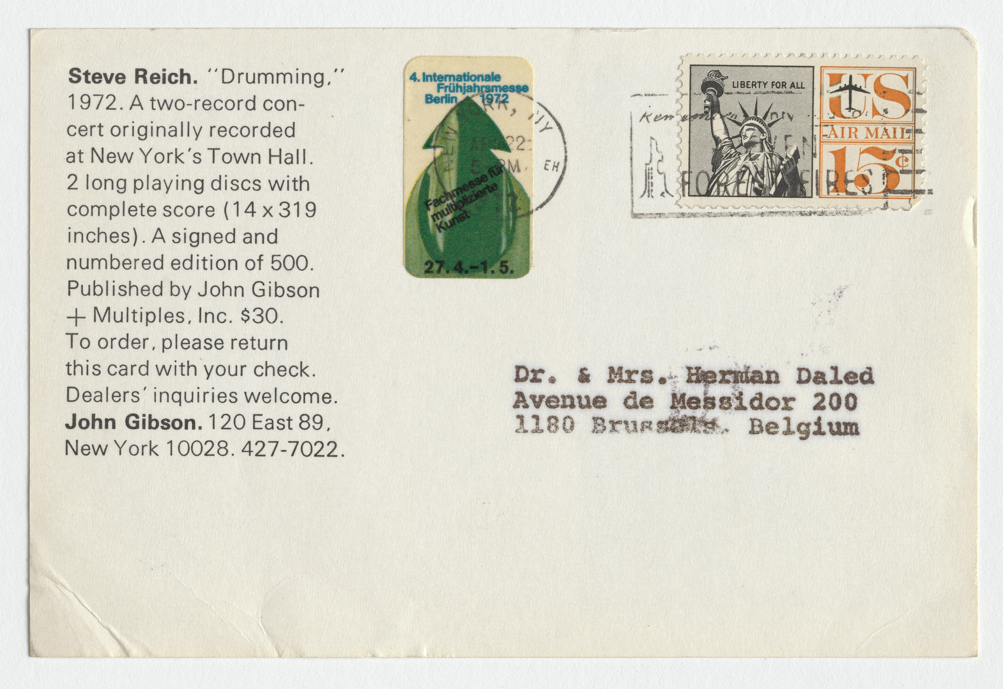 Steve Reich. Drumming. 1971