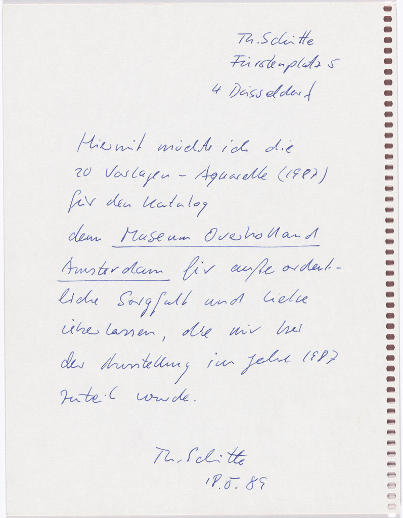 Untitled from Aquarellen (Watercolors), Thomas Schütte, 1987