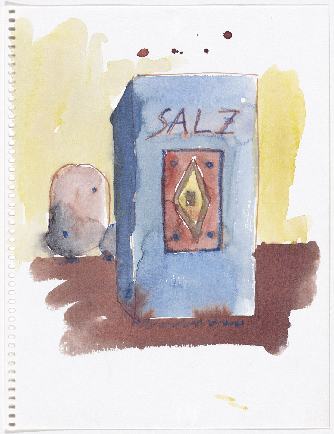 Thomas Schütte. Salz (Salt) from Aquarellen (Watercolors). 1987