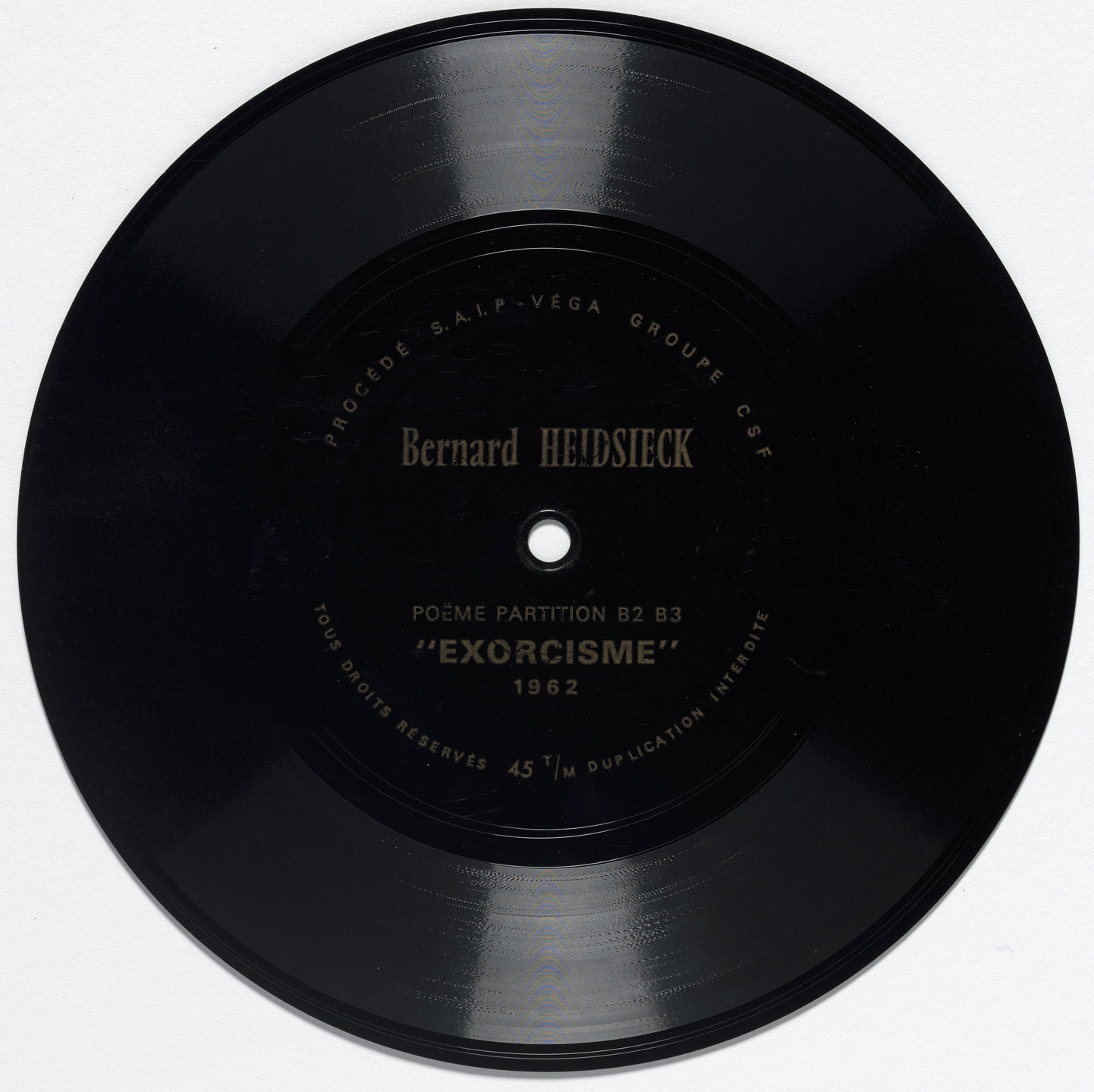 Bernard Heidsieck. Poëme Partition B2 B3 “Exorcisme”. 1964