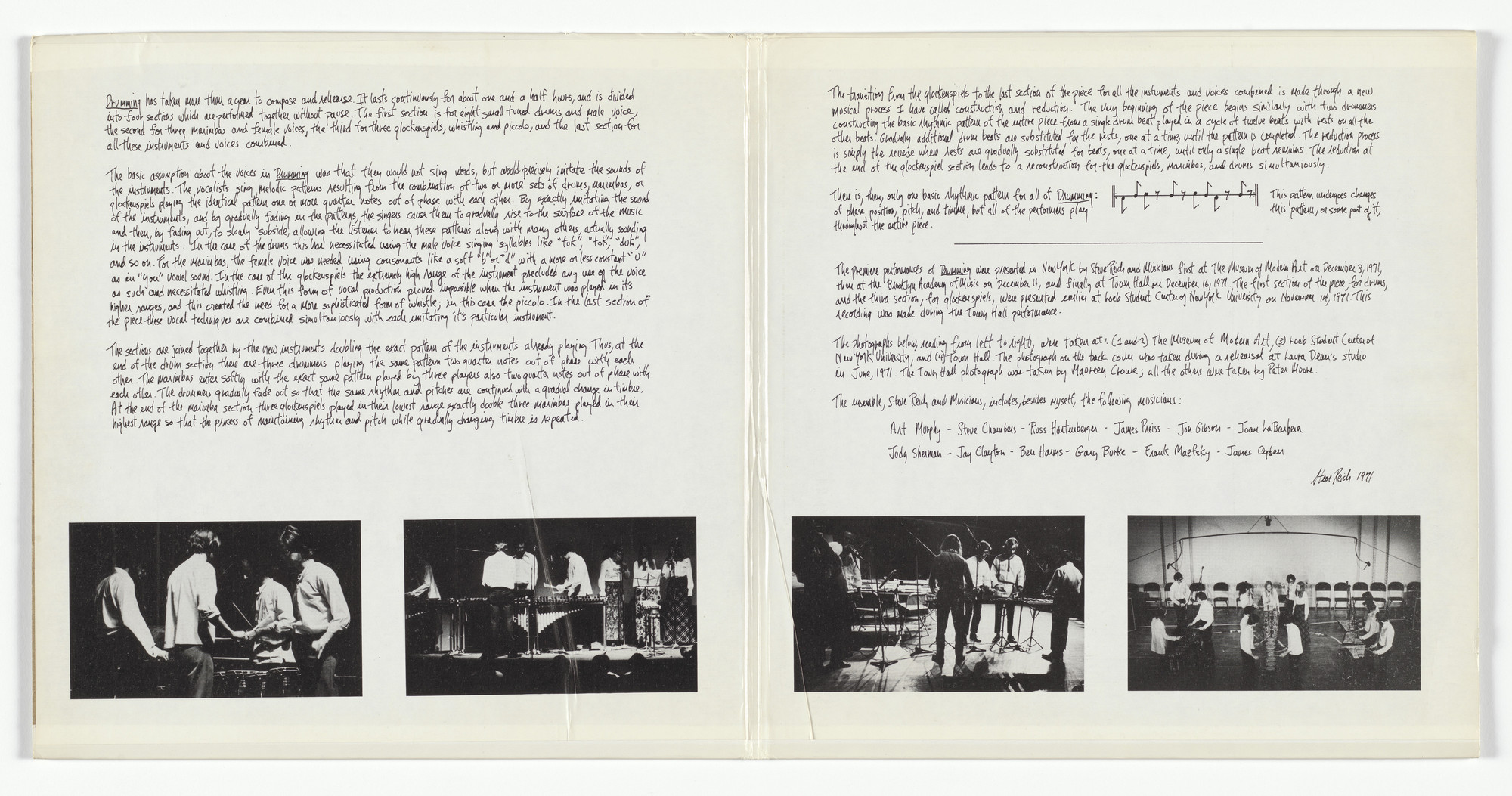 Steve Reich. Drumming. 1971