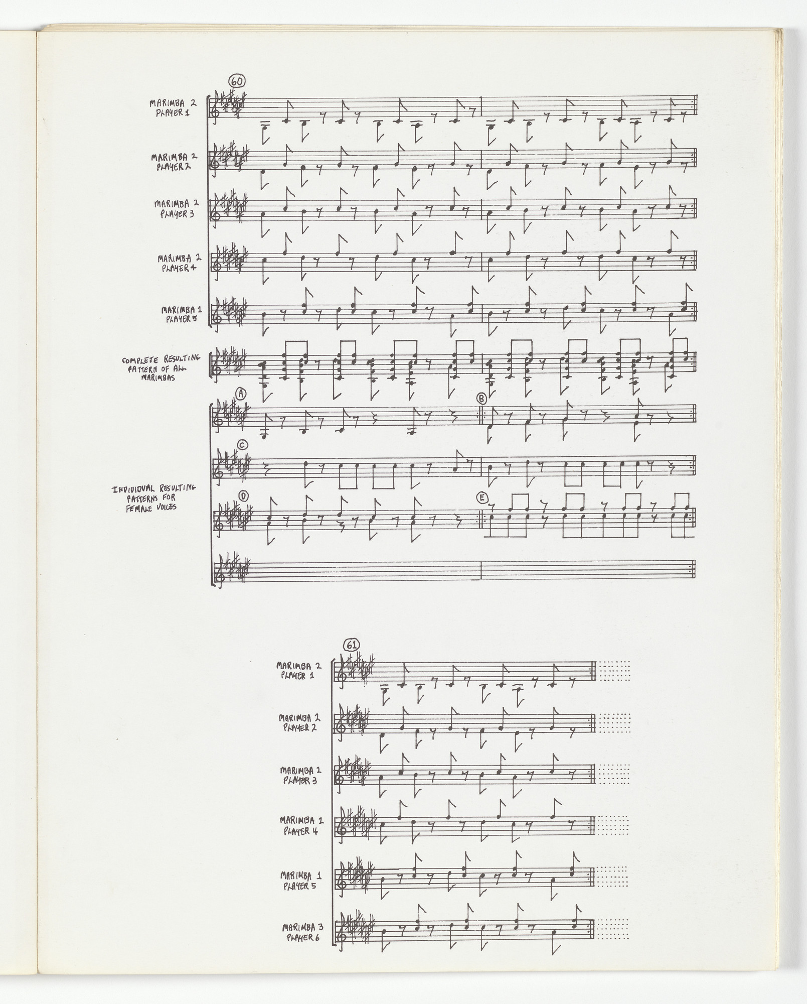 Steve Reich のSong Collection 5 Score Music | Steve Reich Steve