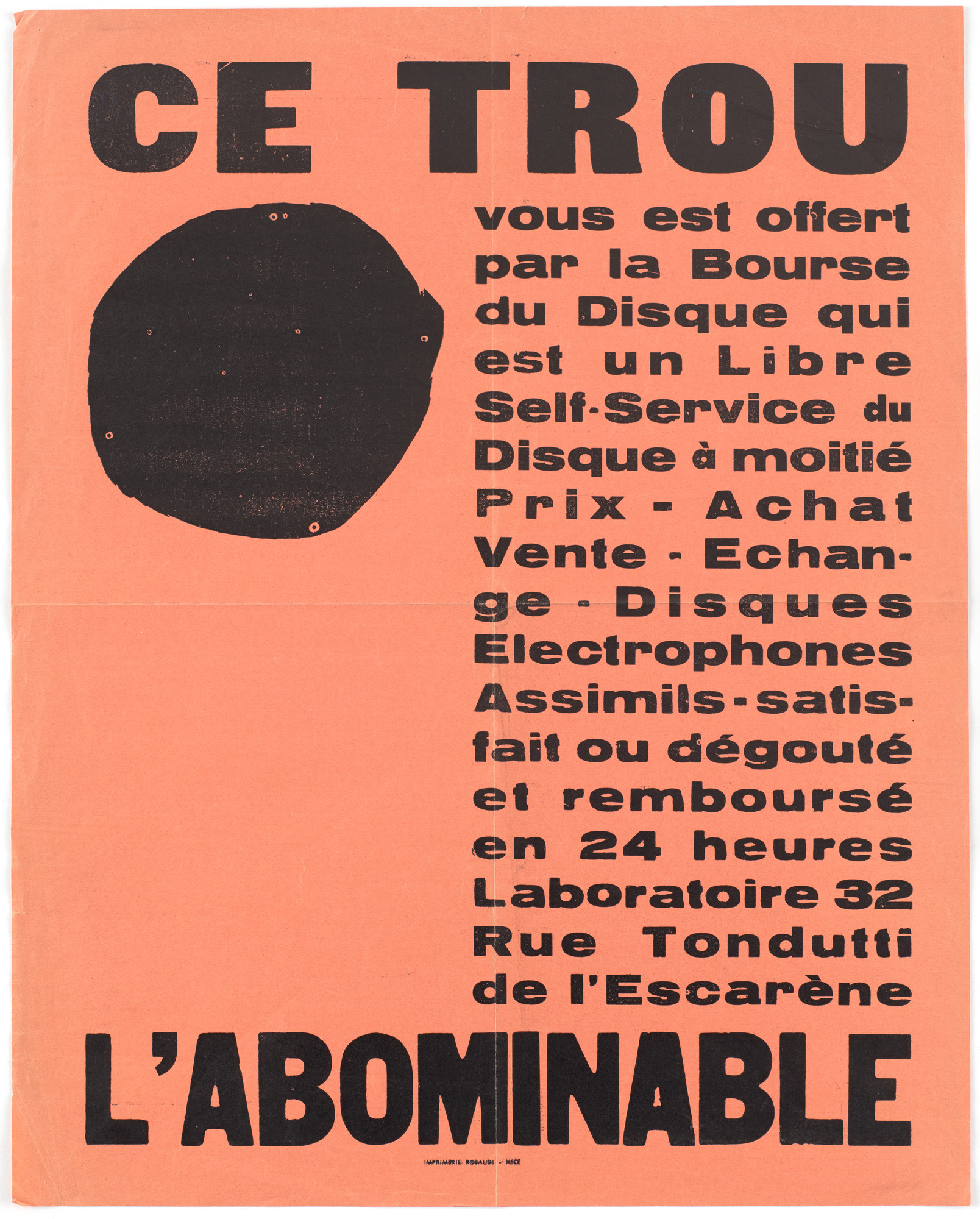 Ben Vautier. Ce trou