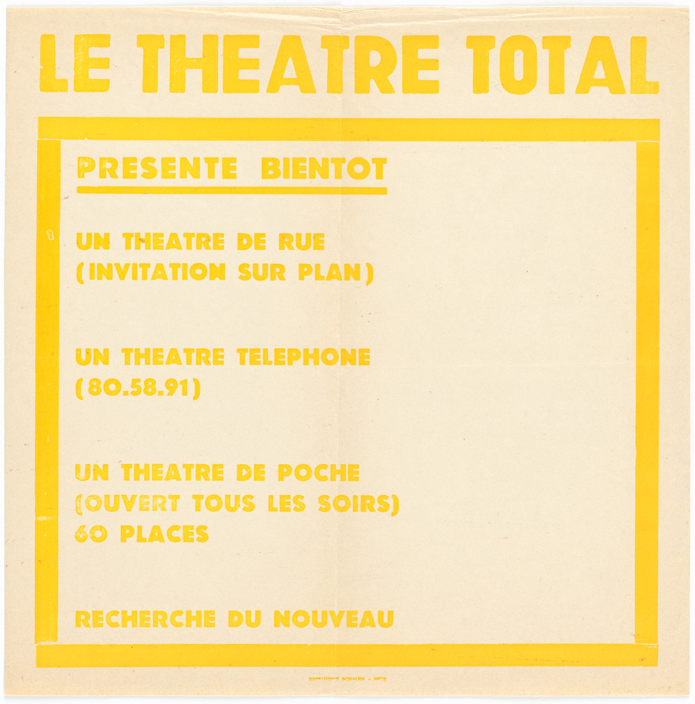 Poster for Le Théâtre Total
