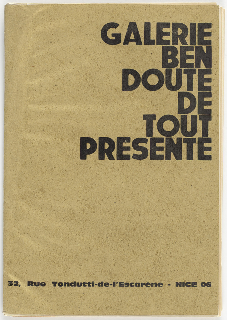 Galerie Ben Doute de Tout presente