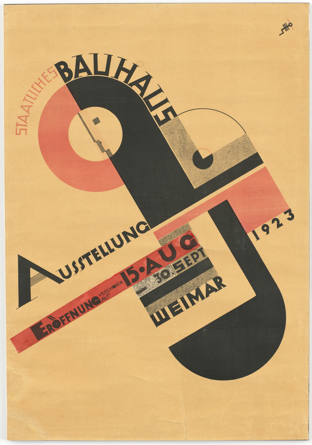 Joost Schmidt. Staatliches Bauhaus Ausstellung. 1923