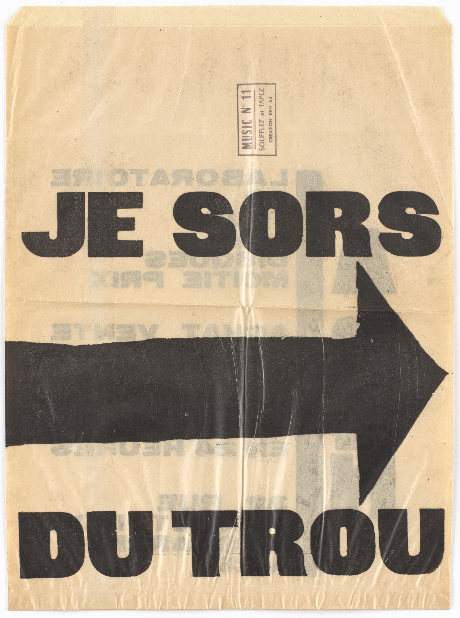 Ben Vautier. Je sors du trou