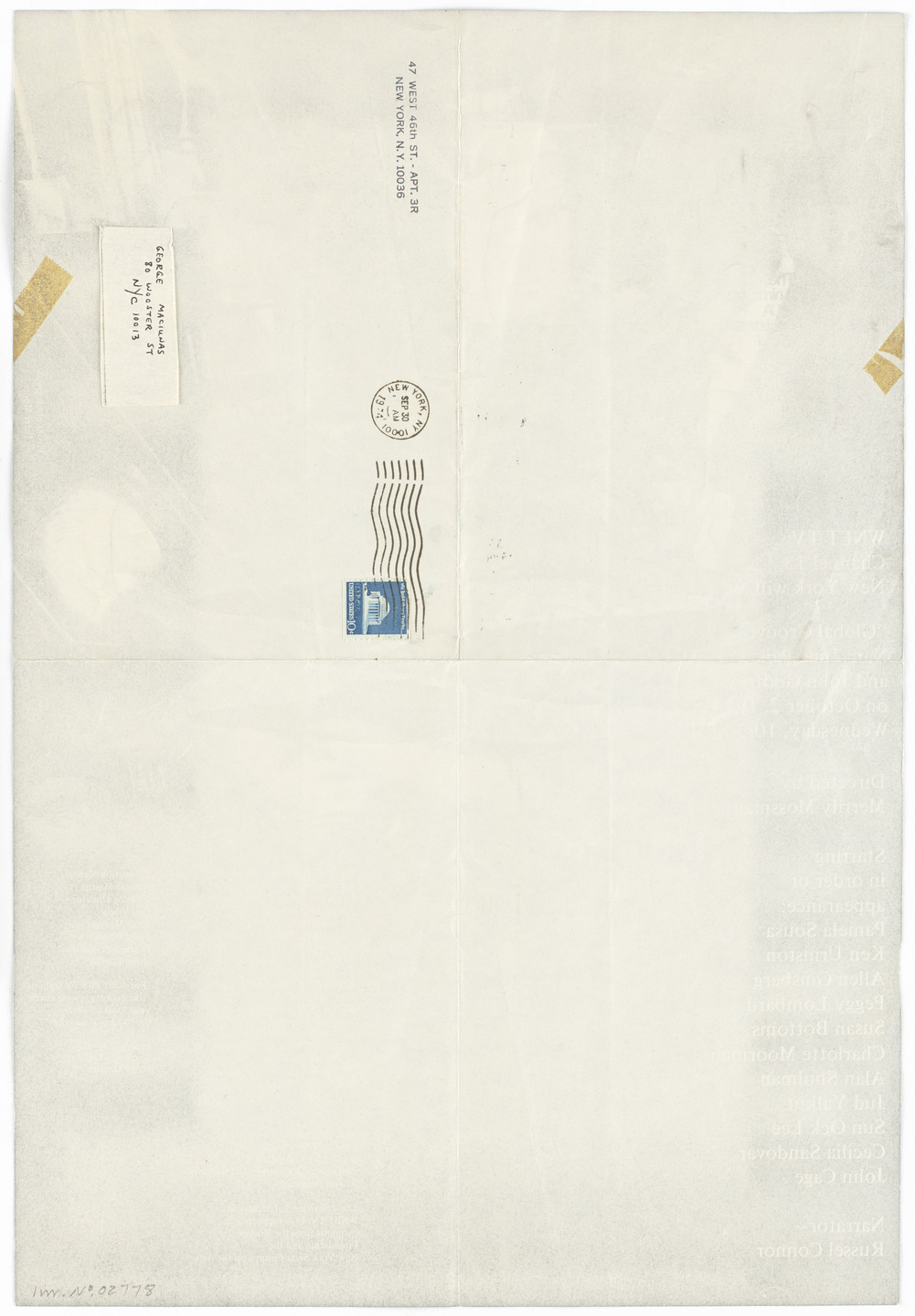 Jim McWilliams, Peter Moore, Nam June Paik, John Godfrey