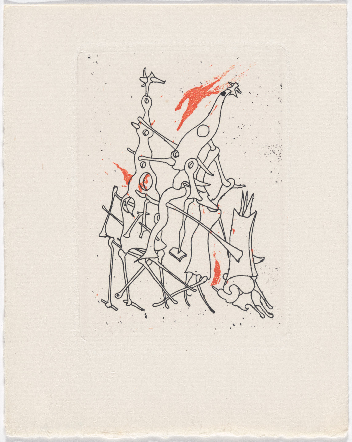 Yves Tanguy. Frontispiece from Minuits pour géants: Volume II from L'Antitête. 1947–49, published 1949