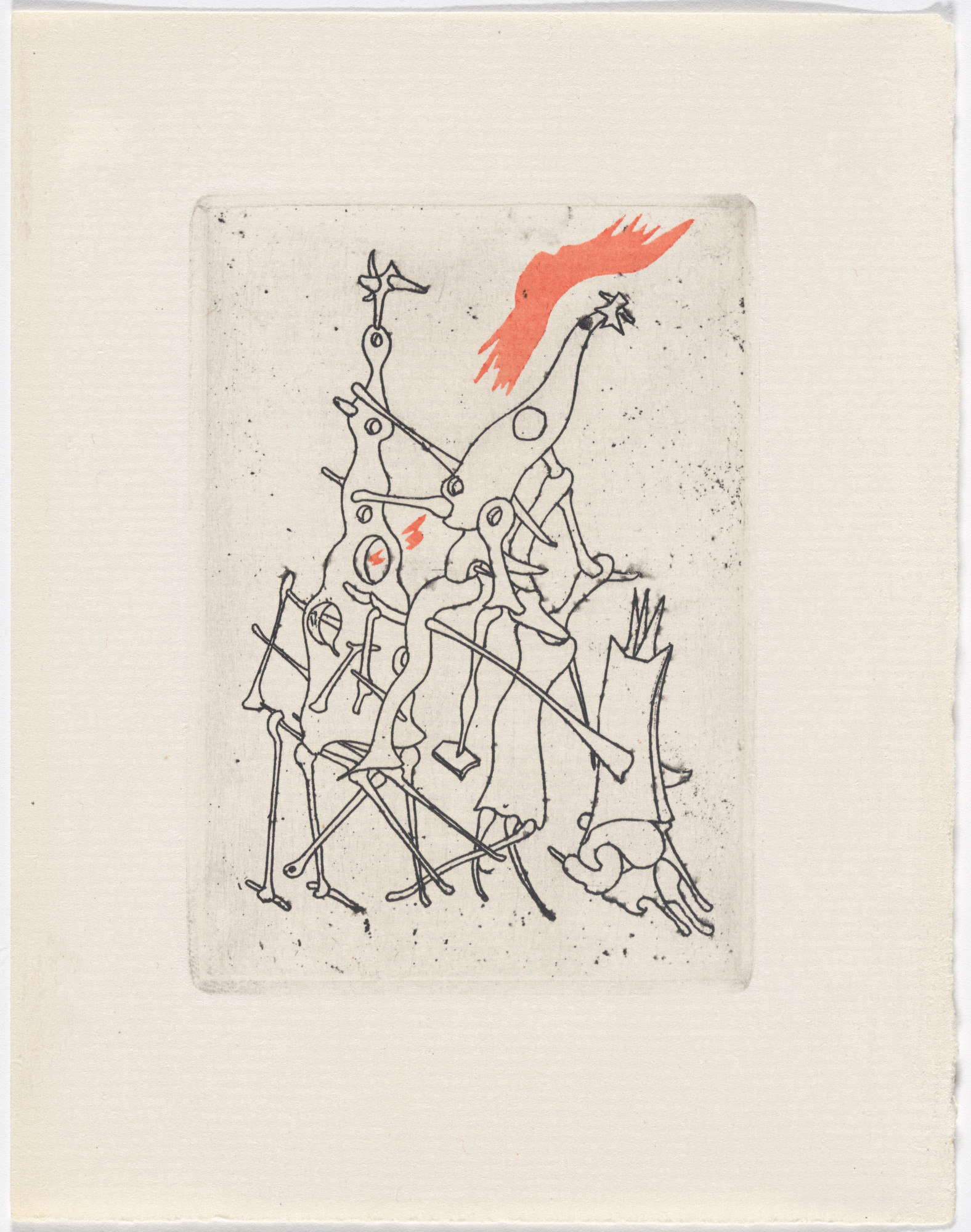Yves Tanguy. Variant of frontispiece from Minuits pour géants : Volume II from L'Antitête