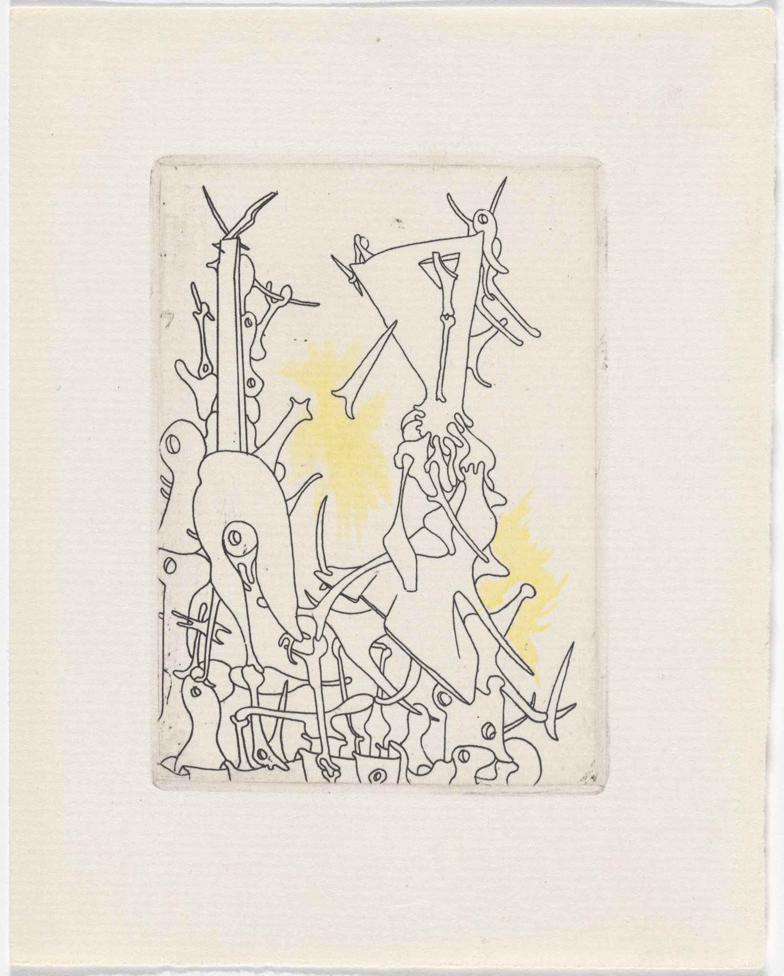 Yves Tanguy. Variant of plate (page 37) from Minuits pour géants : Volume II from L'Antitête