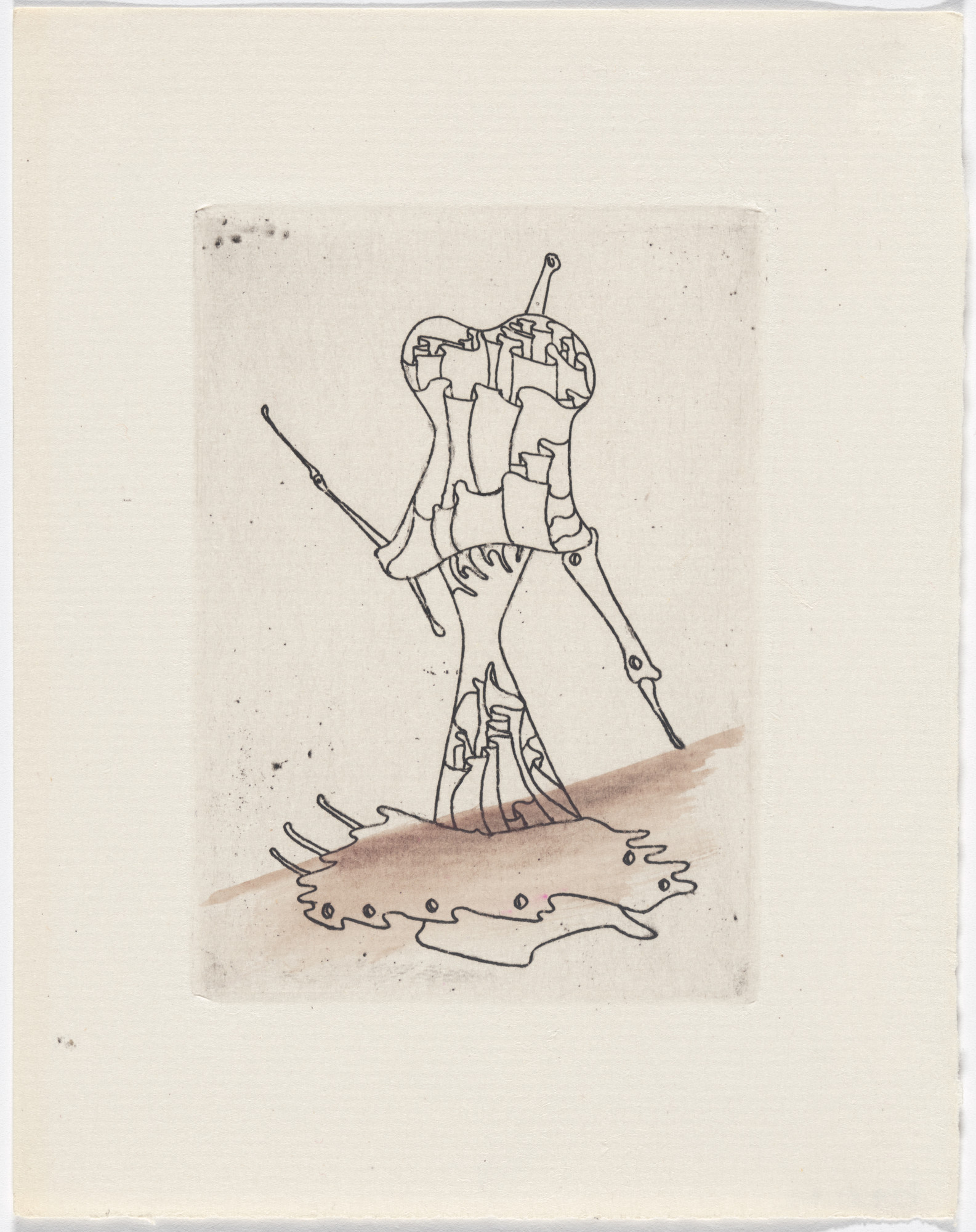 Yves Tanguy. Variant of plate (page 61) from Minuits pour géants : Volume II from L'Antitête