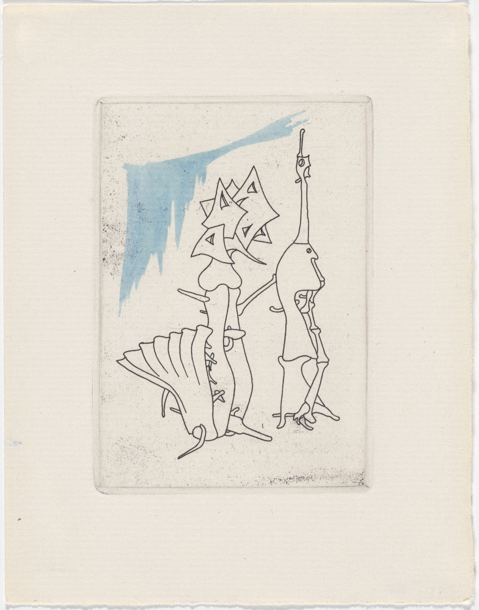 Yves Tanguy. Variant of plate (page 95) from Minuits pour géants : Volume II from L'Antitête