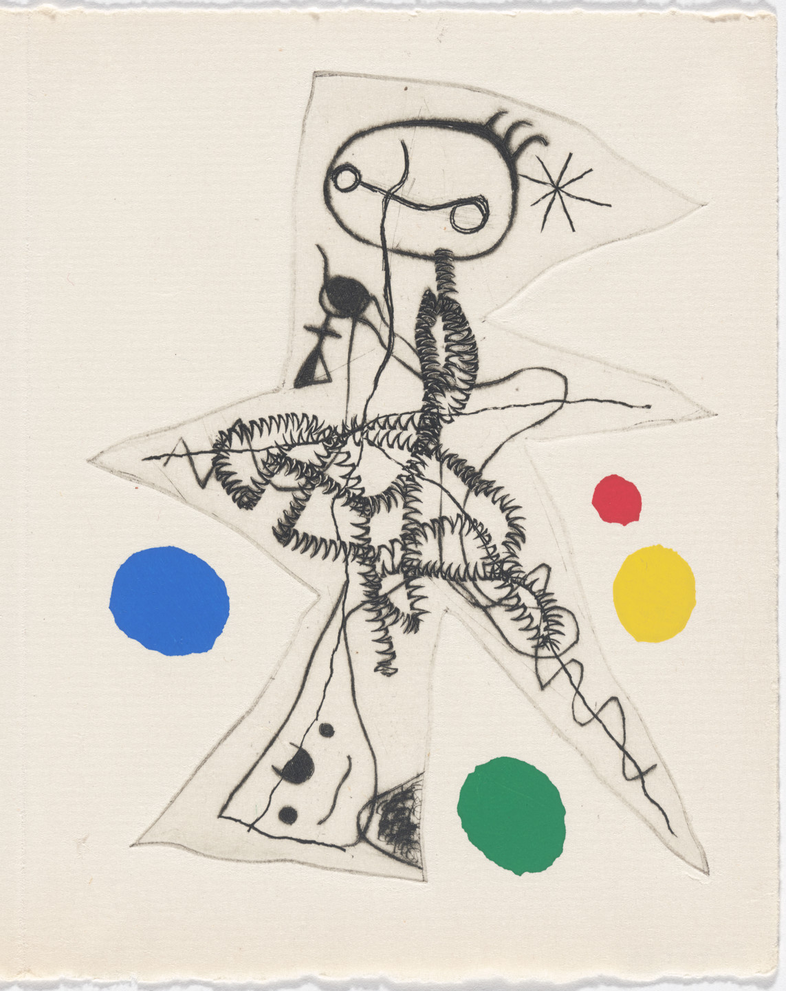Joan Miró. Plate (page 95) from Le Désespéranto (Desesperanto): Volume III from L'Antitête (The Anti-Head). 1947–49, published 1949