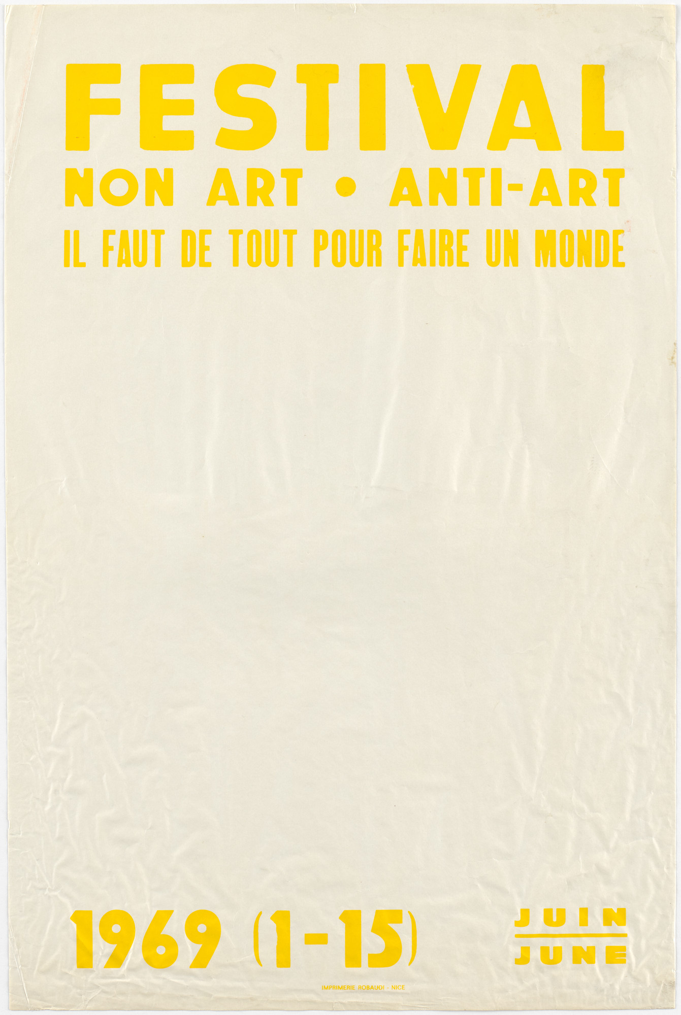Ben Vautier Poster For Non Art Anti Art Festival June 1 15 1969 ben-vautier-poster-for-non-art-anti-art-festival-june-1-15-1969