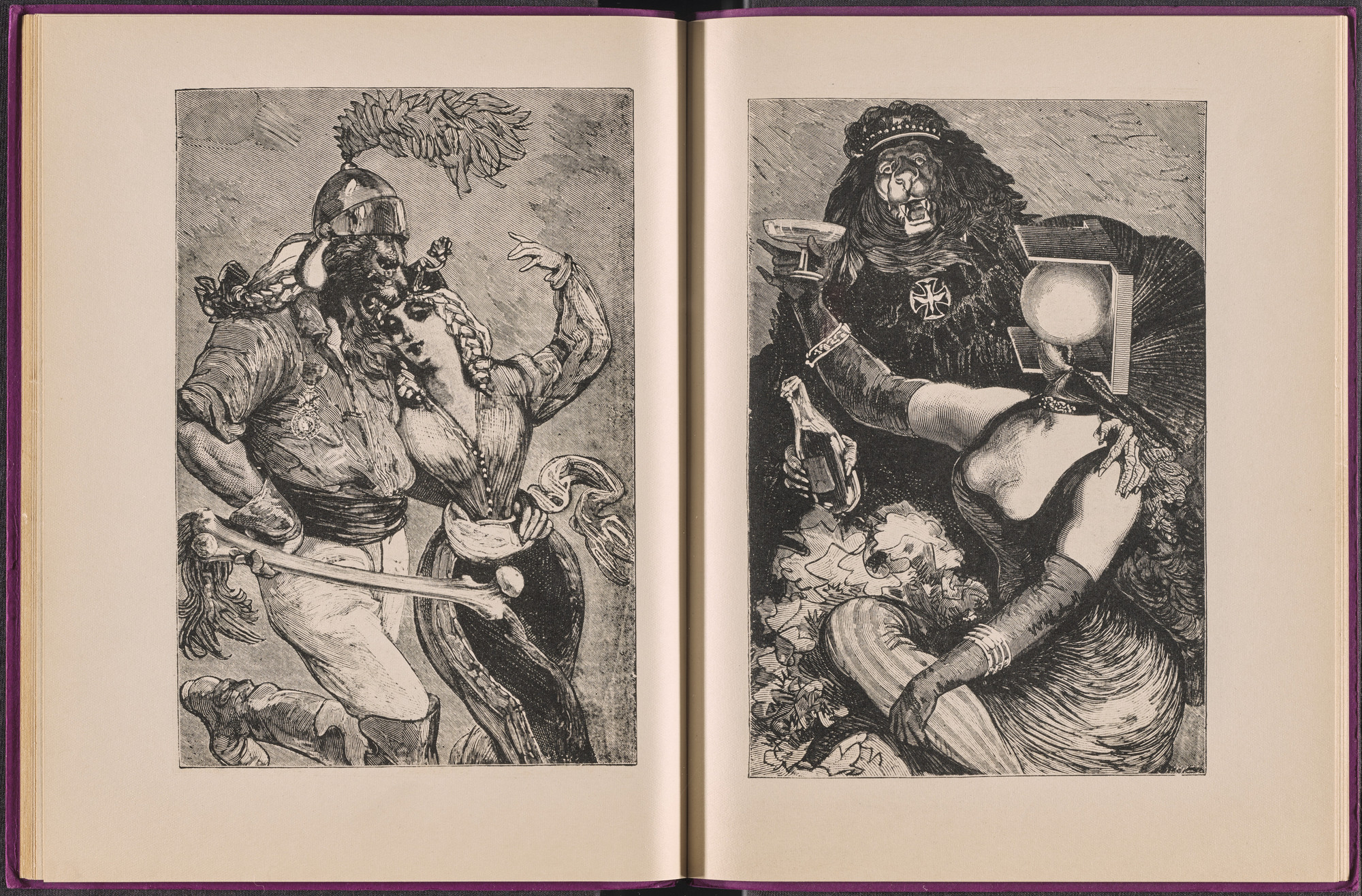 Max Ernst. Volume I: Le Lion de Belfort (Volume I: The Lion of Belfort) from Une Semaine de bonté ou les sept éléments capitaux (A Week of Kindness or the Seven Deadly Elements). 1933–34, published 1934