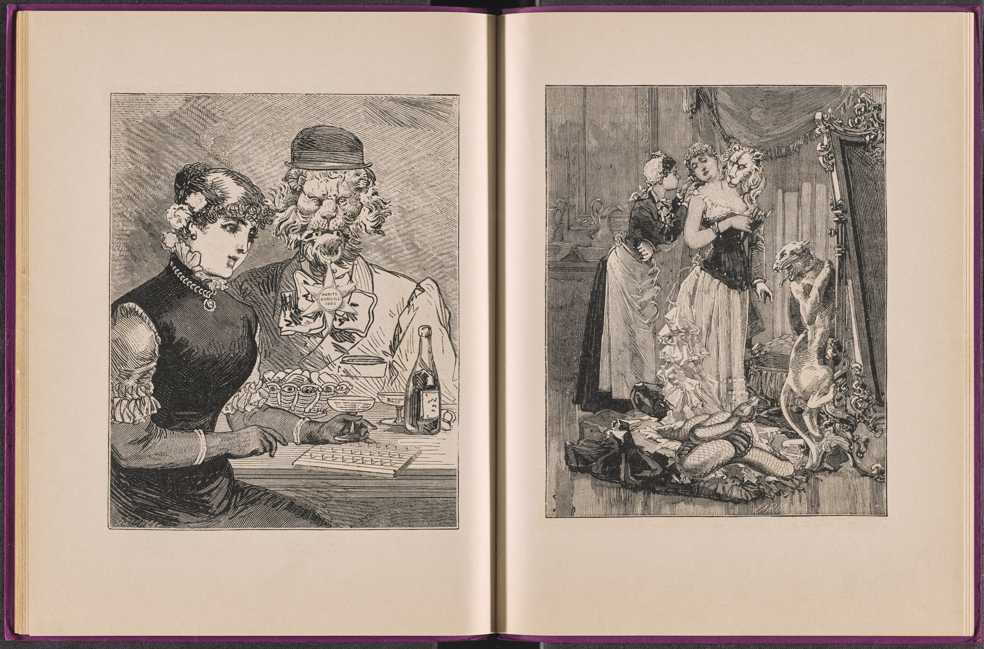 Max Ernst. Volume I: Le Lion de Belfort (Volume I: The Lion of Belfort) from Une Semaine de bonté ou les sept éléments capitaux (A Week of Kindness or the Seven Deadly Elements). 1933–34, published 1934