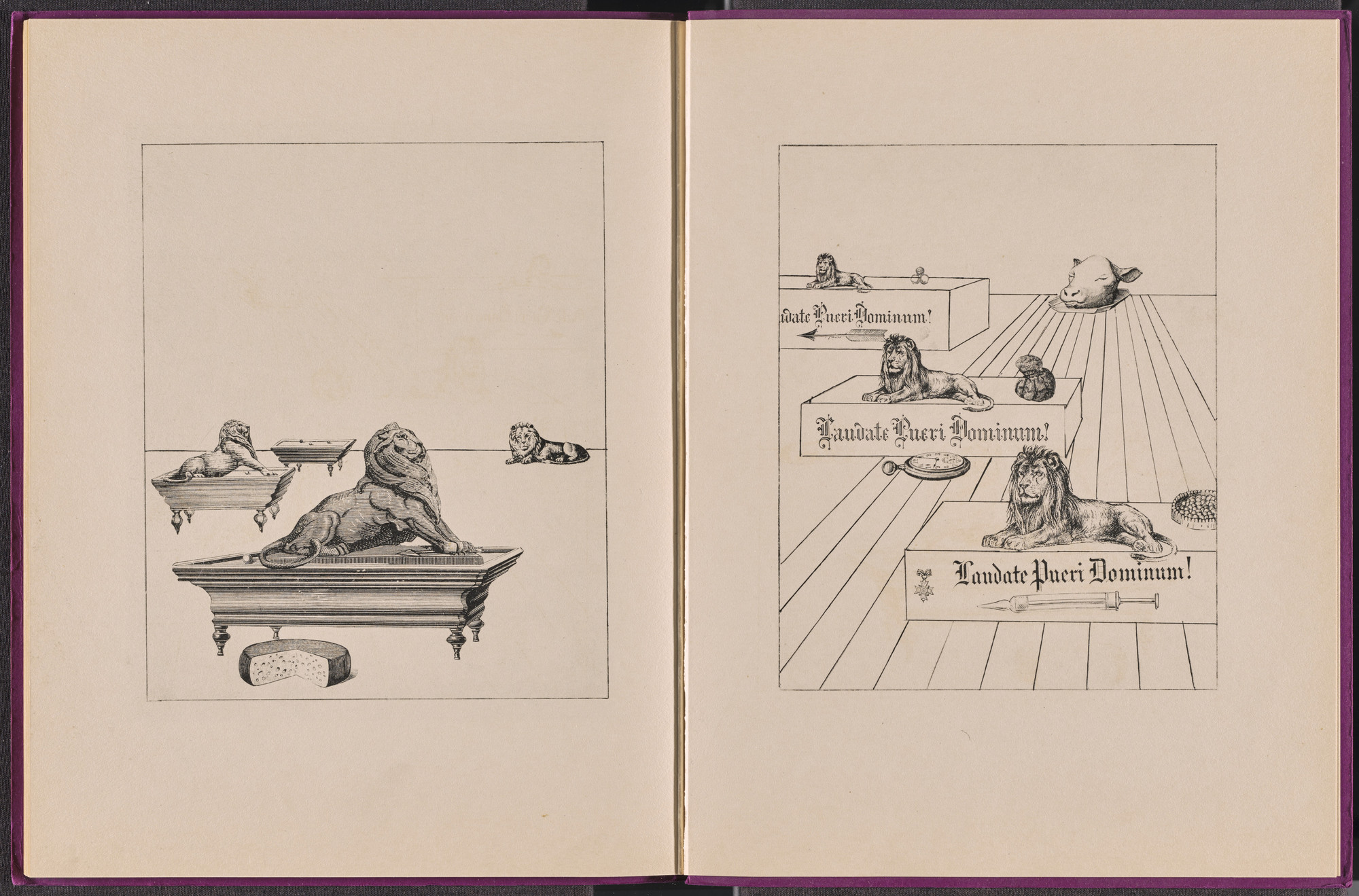 Max Ernst. Volume I: Le Lion de Belfort (Volume I: The Lion of Belfort) from Une Semaine de bonté ou les sept éléments capitaux (A Week of Kindness or the Seven Deadly Elements). 1933–34, published 1934