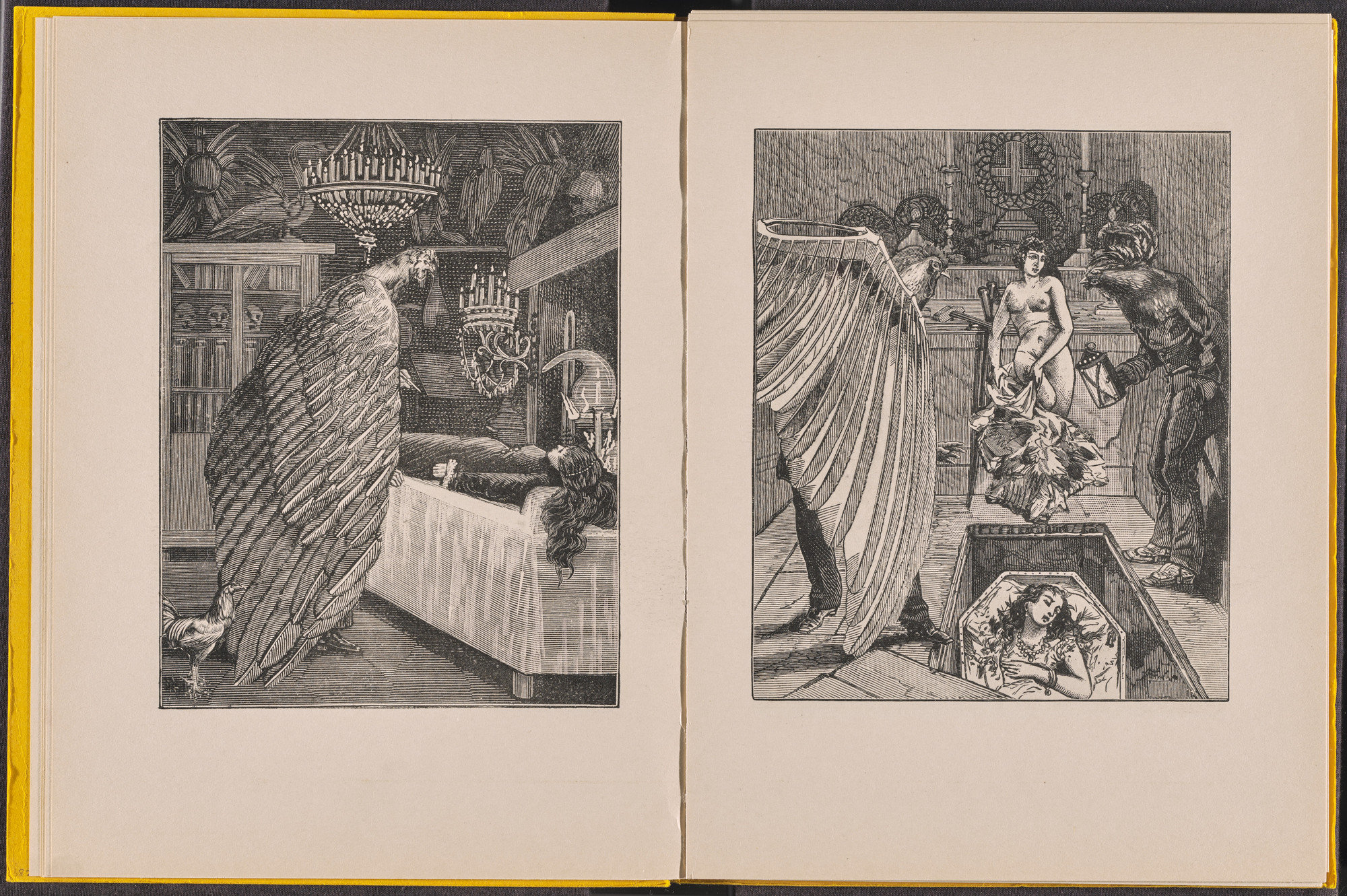 Max Ernst. Volume V: Le Rire du coq, L'Ile de Pâques, L'Intérieur de la vue, La Clé des chants (Volume V: The Rooster's Laugh, Easter Island, The Interior of Sight, The Key to Songs) from Une Semaine de bonté (A Week of Kindness or the Seven Deadly Elements). 1933–34, published 1934