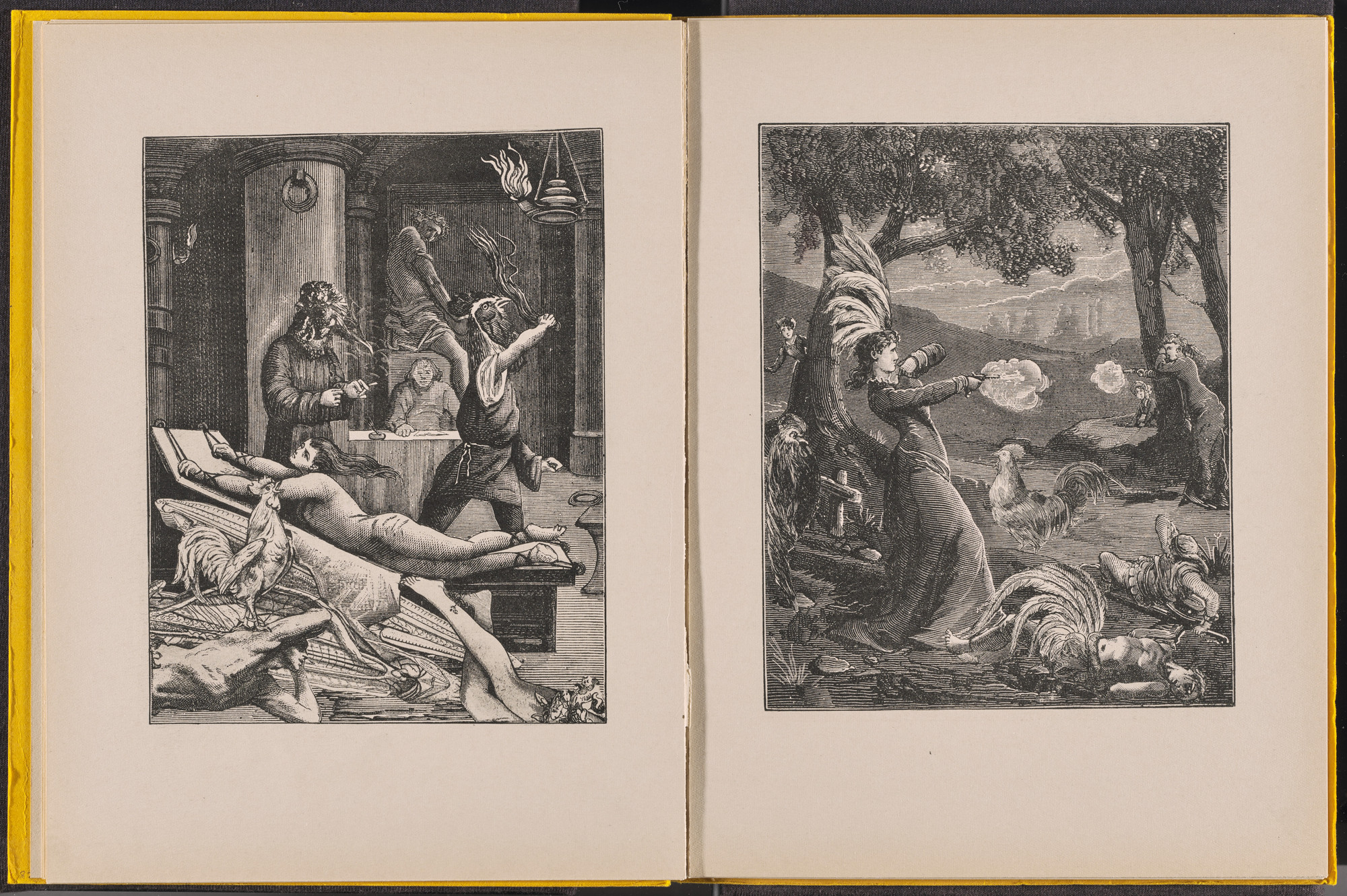 Max Ernst. Volume V: Le Rire du coq, L'Ile de Pâques, L'Intérieur de la vue, La Clé des chants (Volume V: The Rooster's Laugh, Easter Island, The Interior of Sight, The Key to Songs) from Une Semaine de bonté (A Week of Kindness or the Seven Deadly Elements). 1933–34, published 1934