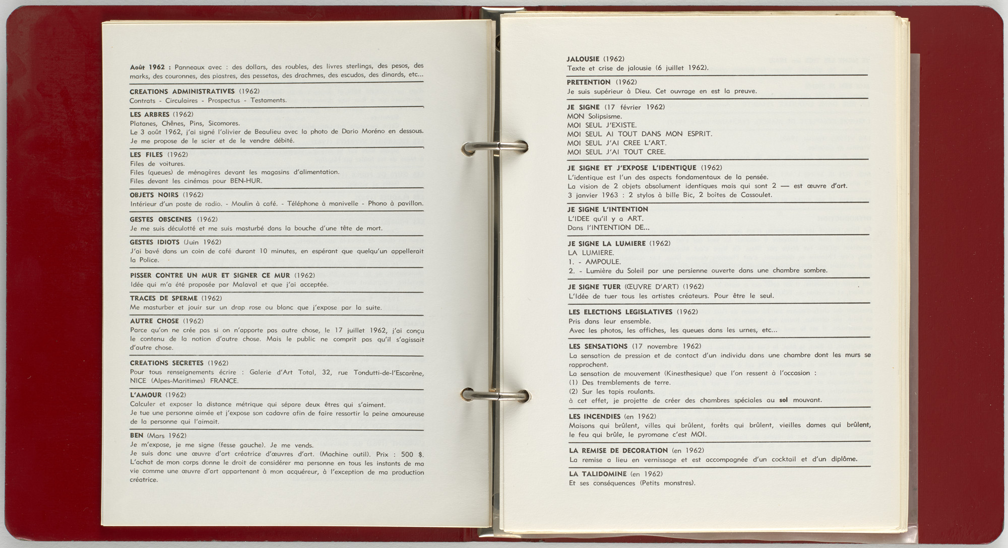 Ben Vautier Ecrit Pour La Gloire A Force De Tourner En Rond Et D Etre Jaloux 1960 70 Published C 1970 Moma