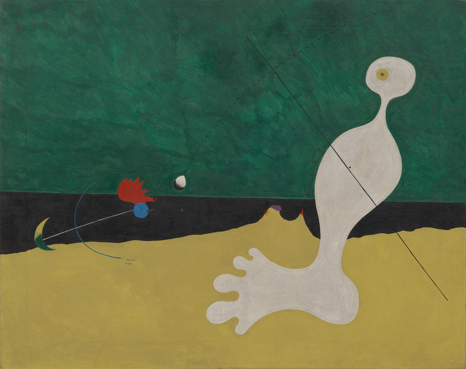 Joan Miró. Person Throwing a Stone at a Bird. Montroig, mid-August-December 1926