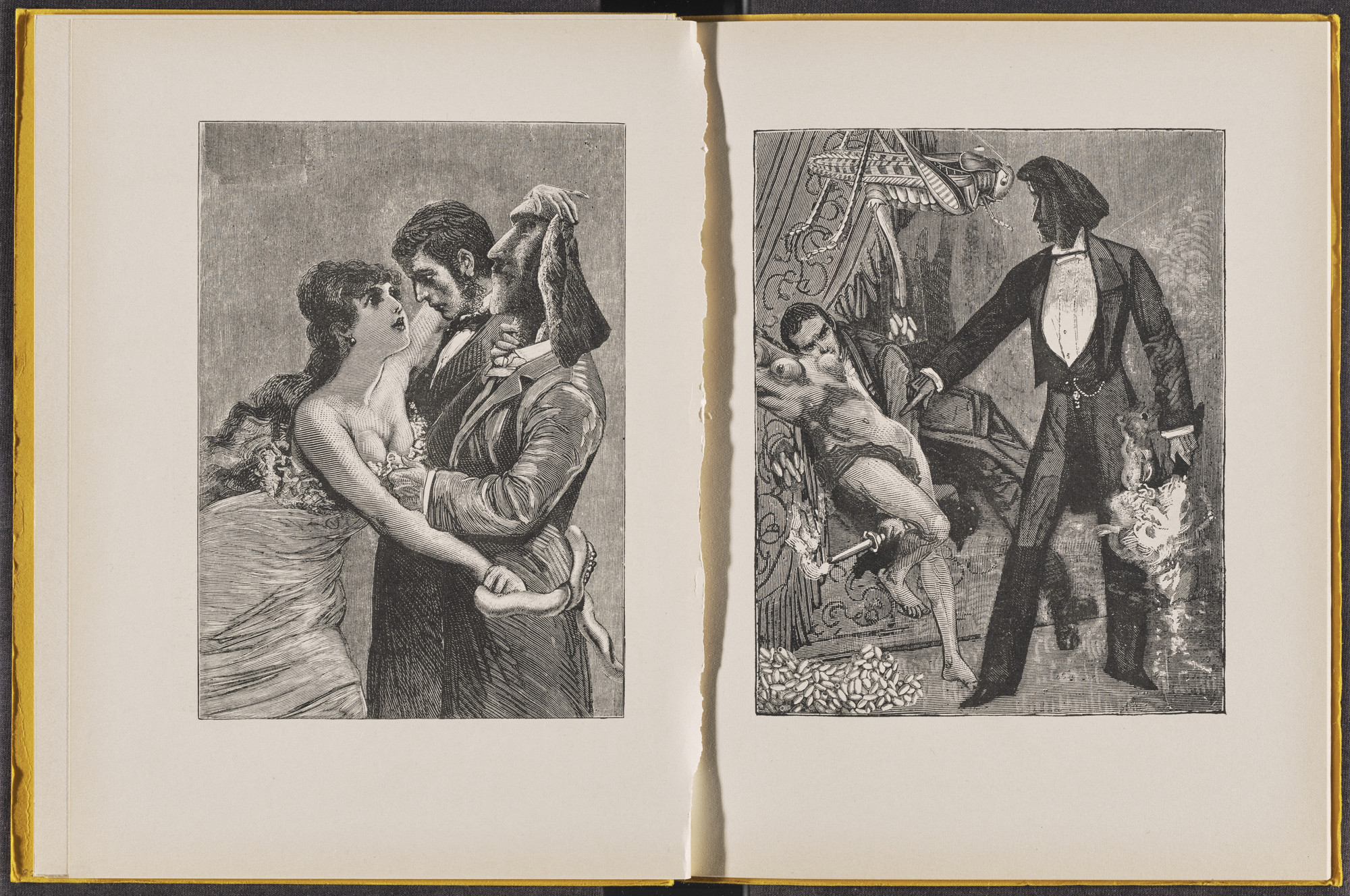 Max Ernst. Volume V: Le Rire du coq, L'Ile de Pâques, L'Intérieur de la vue, La Clé des chants (Volume V: The Rooster's Laugh, Easter Island, The Interior of Sight, The Key to Songs) from Une Semaine de bonté (A Week of Kindness or the Seven Deadly Elements). 1933–34, published 1934