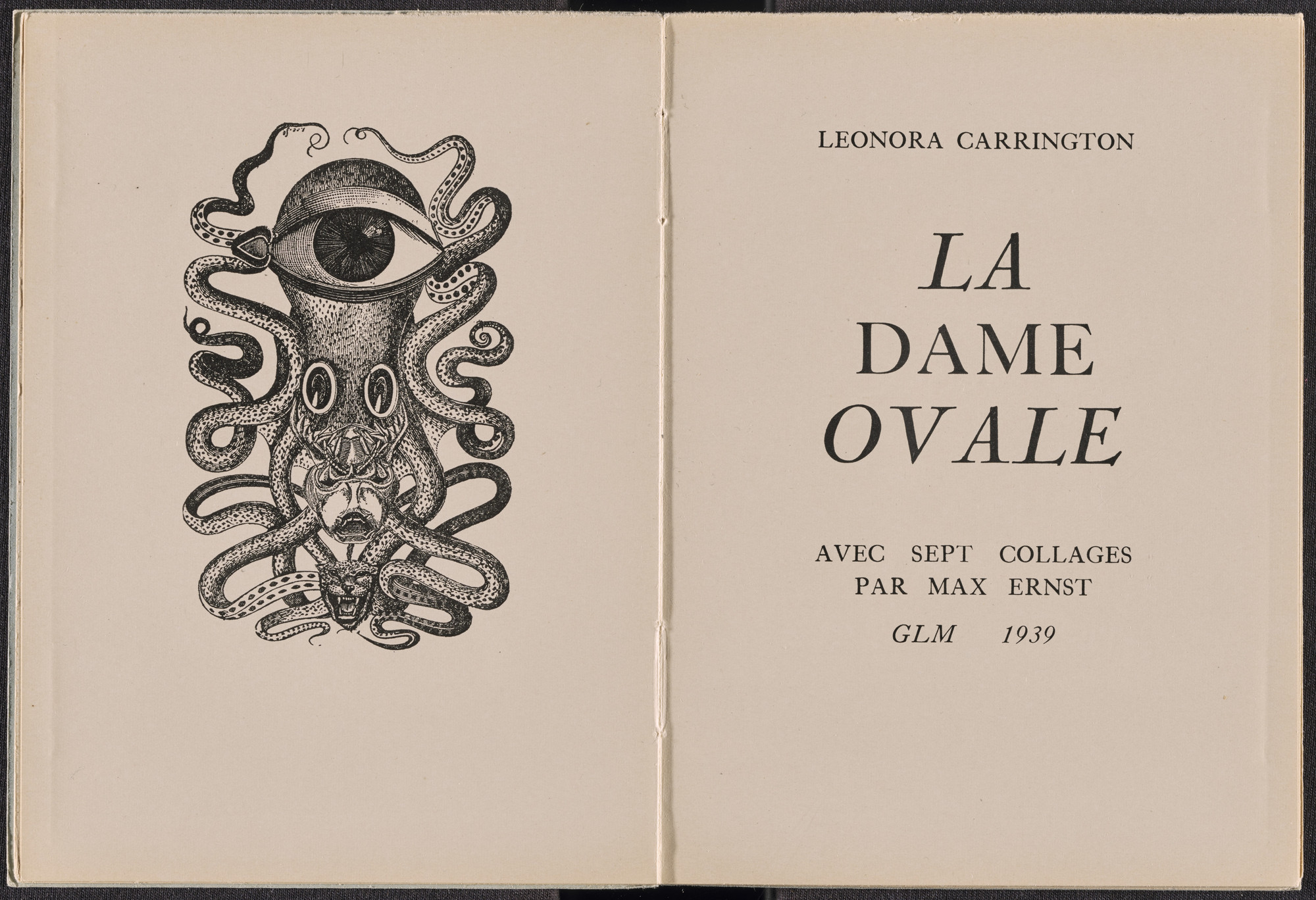 Max Ernst. Frontispiece (folio 3) from La Dame ovale. 1939