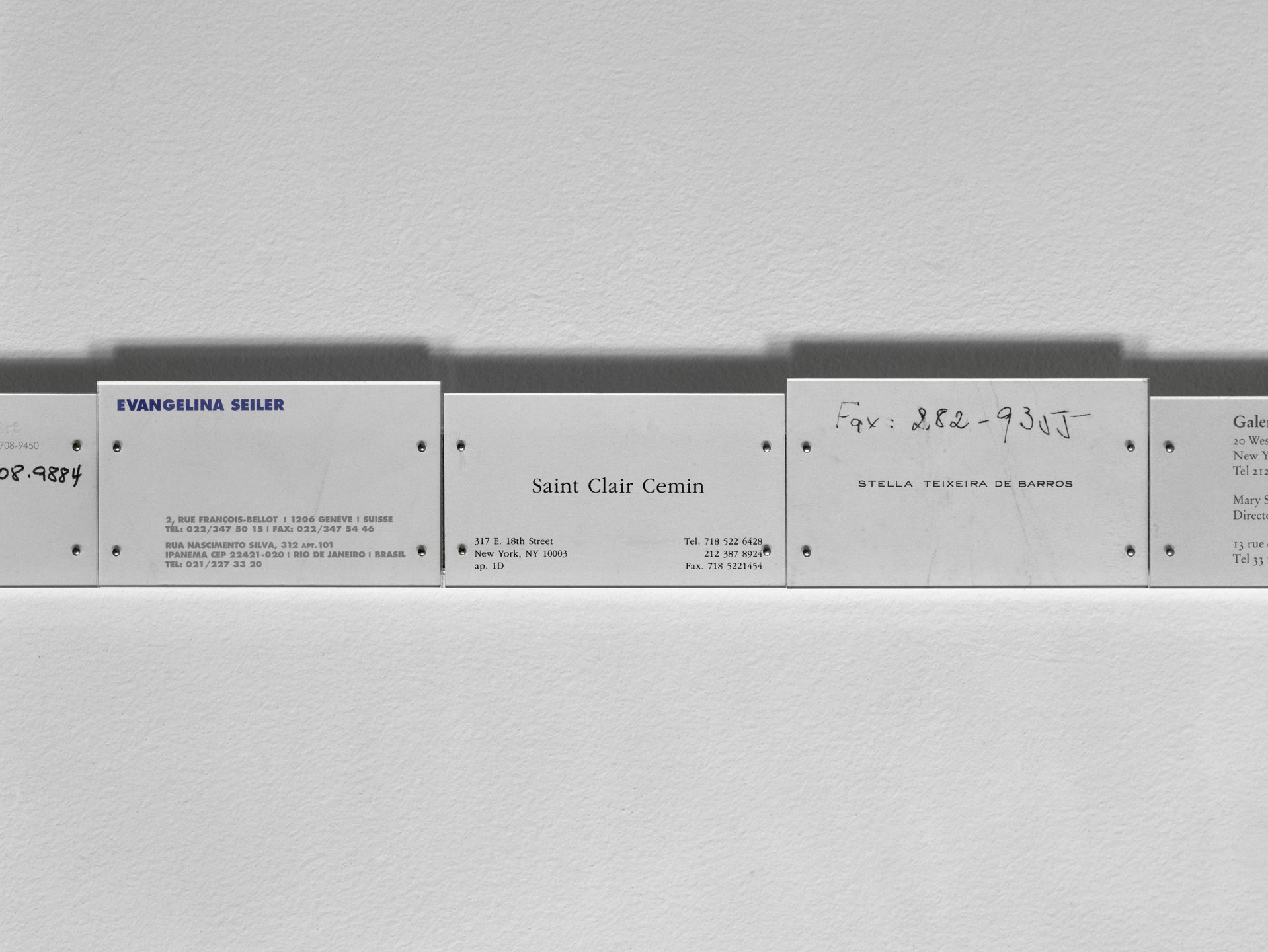 Jac Leirner. Nice to Meet You. 1997