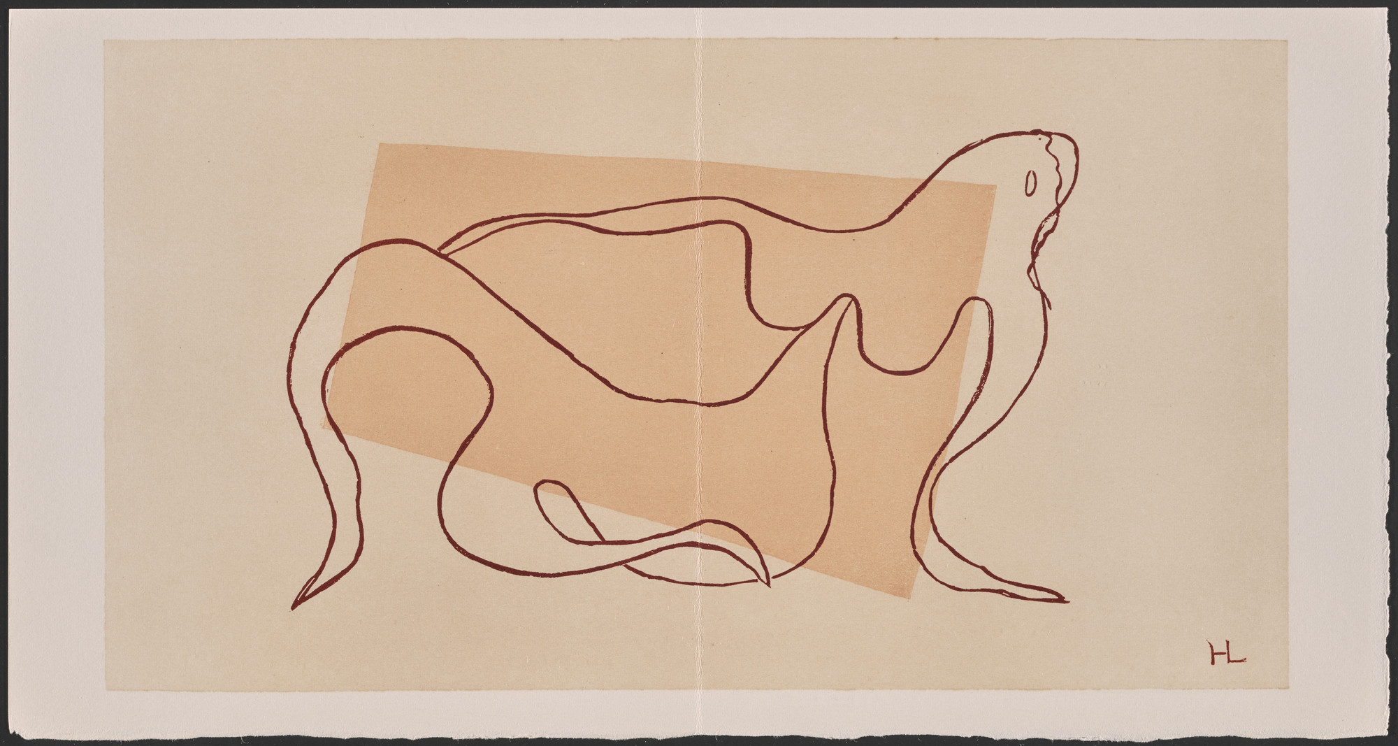 Henri Laurens. Reclining Woman ( Femme étendue ) (double page plate) from Un Poème dans chaque livre