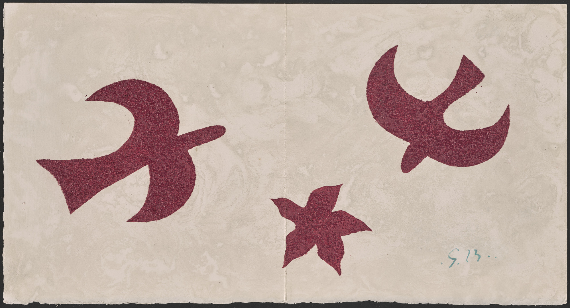 Georges Braque. Frontispiece from Un Poème dans chaque livre. 1956