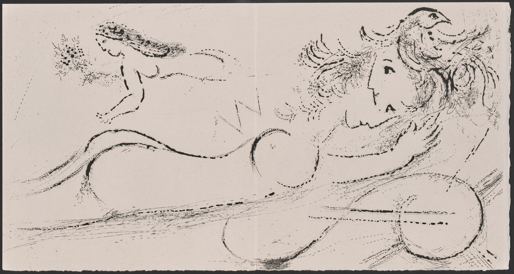 The Lover (L'Amoureuse) (double page plate) from Un Poème dans chaque livre