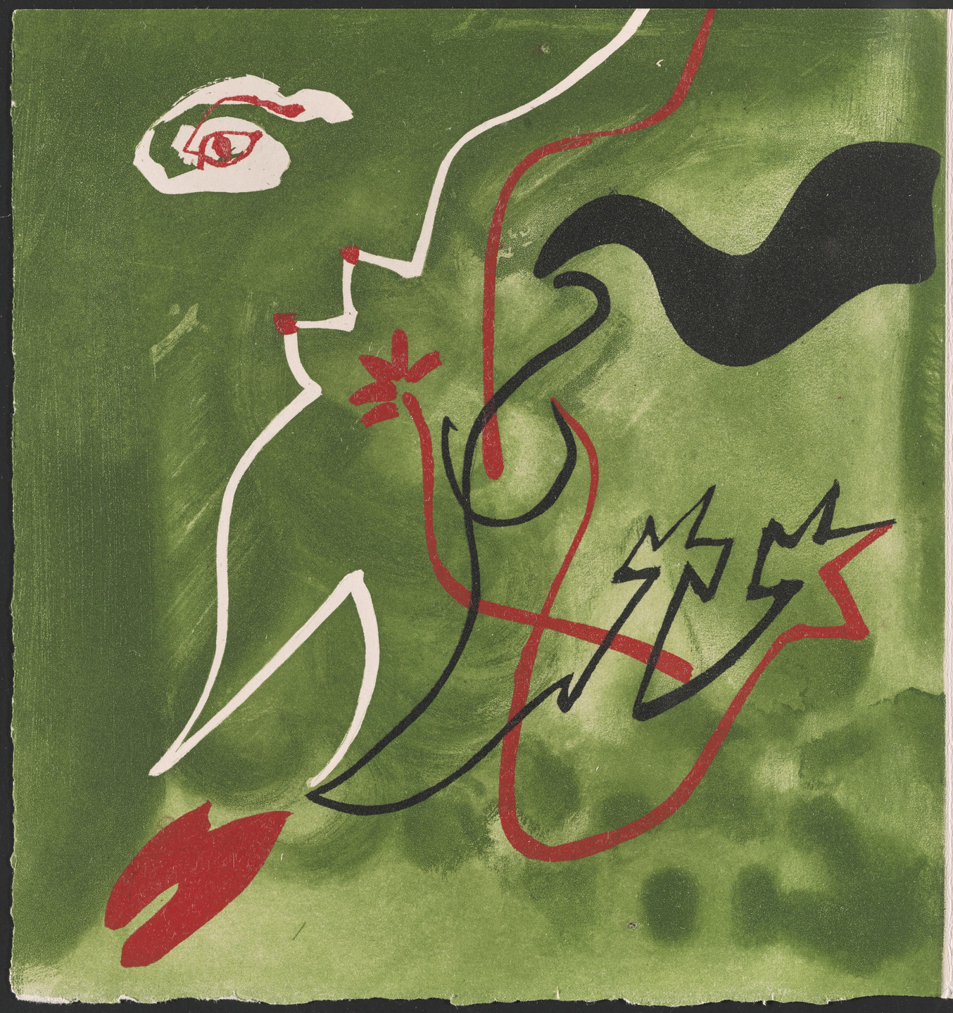 André Masson. Plate from Un Poème dans chaque livre. 1956