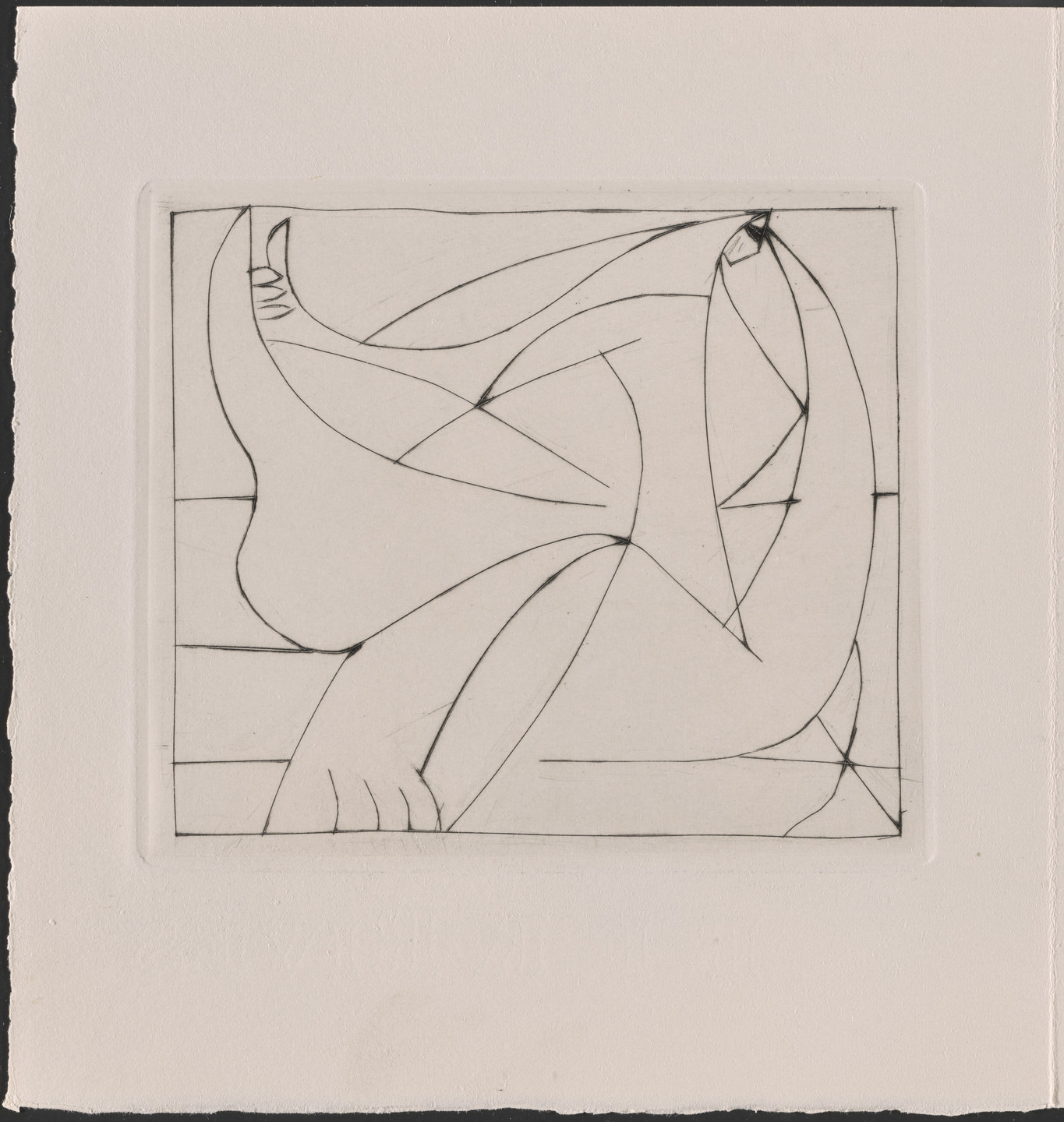 Oscar Domínguez. Plate from Un Poème dans chaque livre. 1956